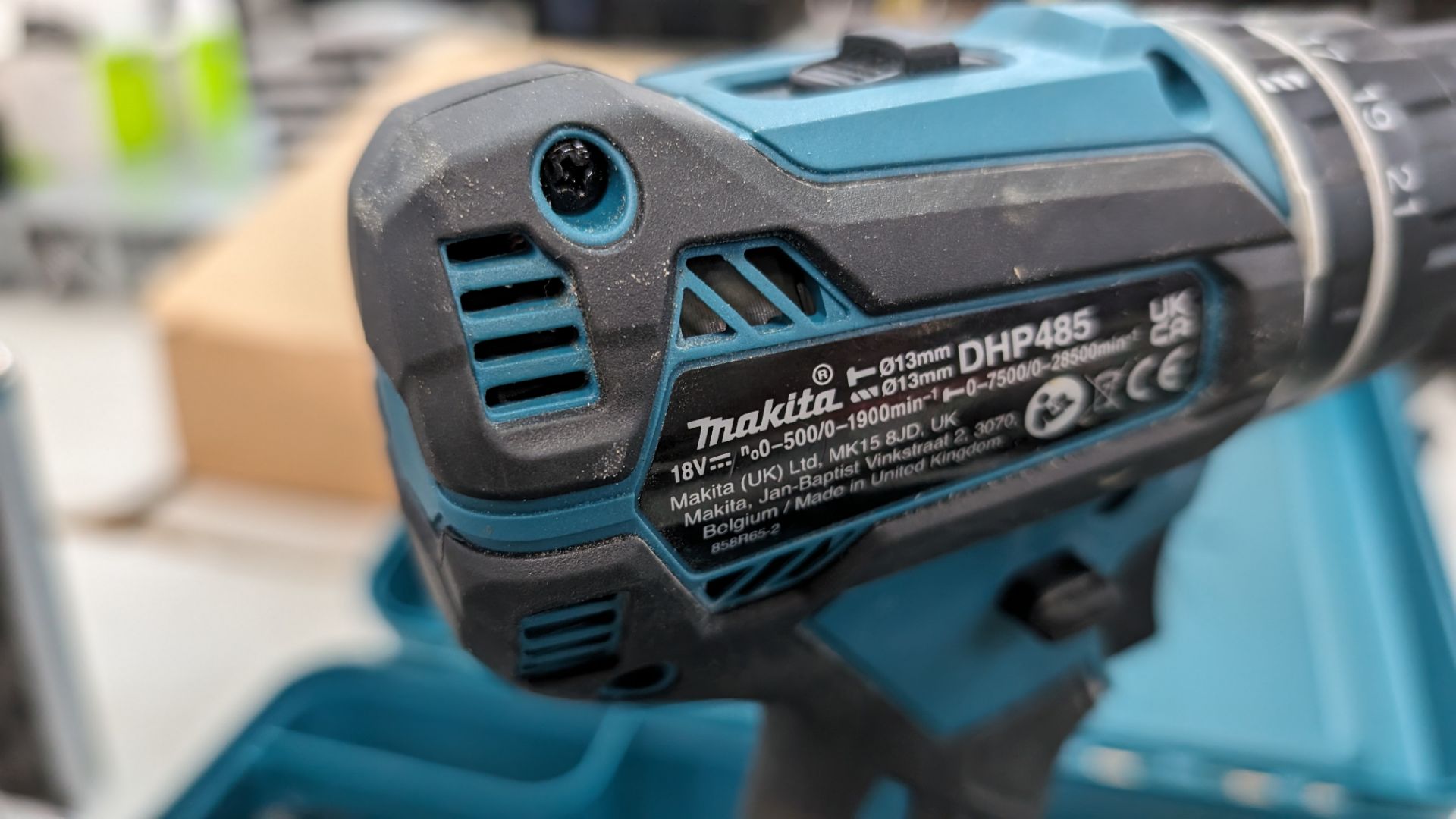 Makita cordless driver model DHP485 including 18V battery, charger & dedicated case - Image 7 of 12