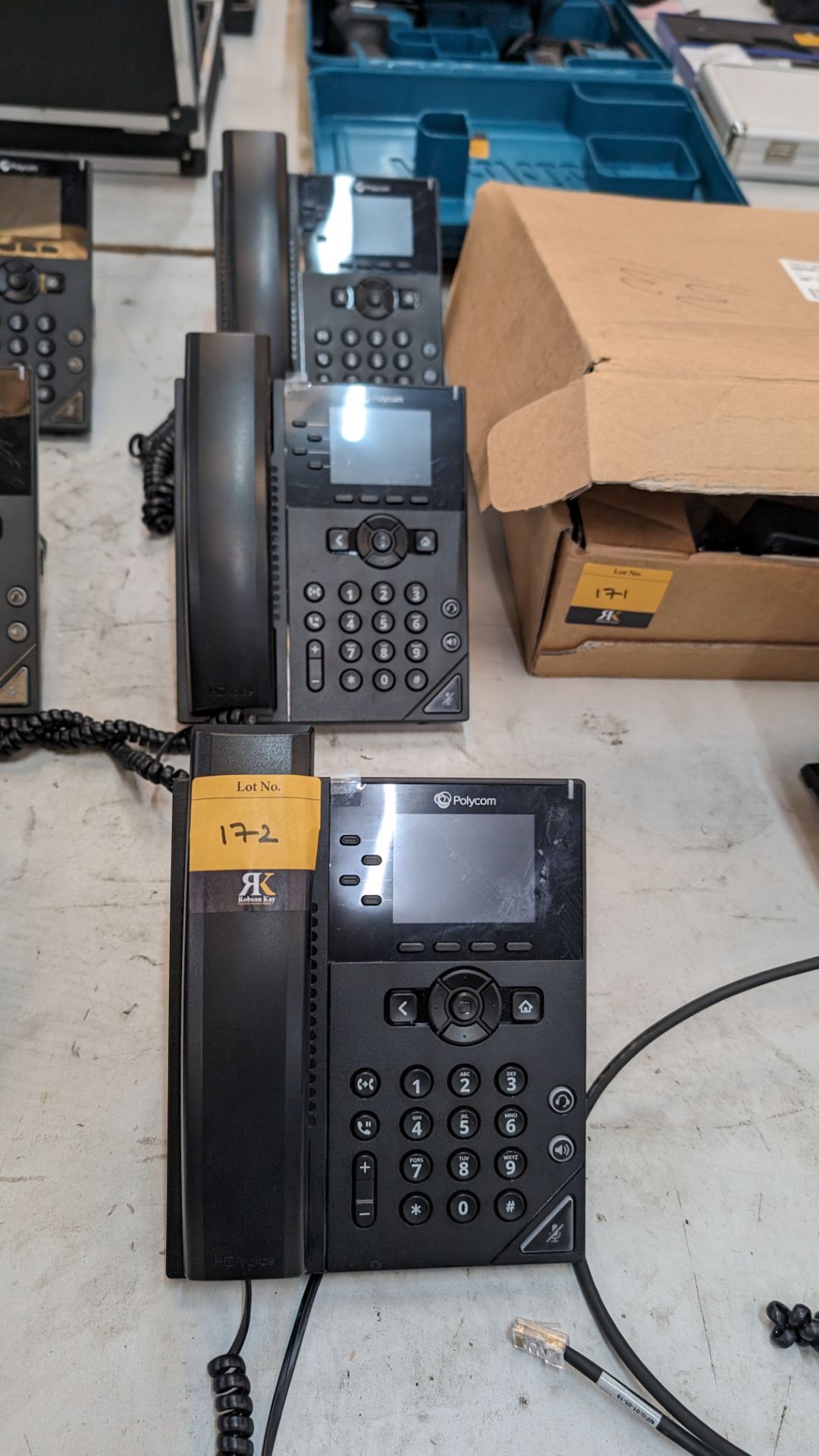 3 off Polycom VVX250 IP telephone handsets