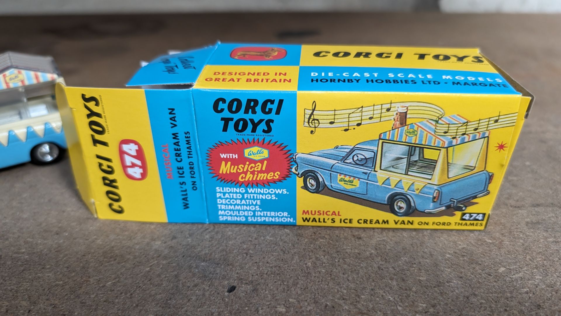 Corgi Toys musical Wall's ice cream van on Ford Thames 474 with musical chimes - Image 9 of 11