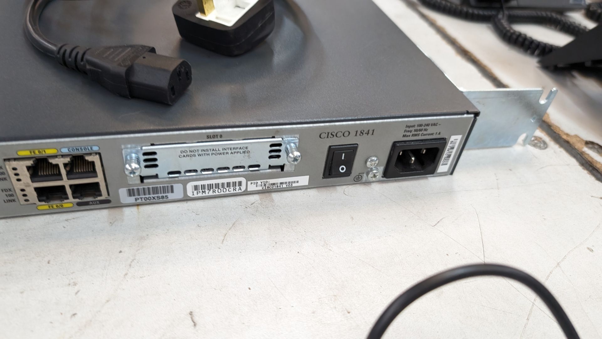 Pair of Cisco rack mountable integrated services routers model C1111-4P including power pack & model - Image 3 of 15