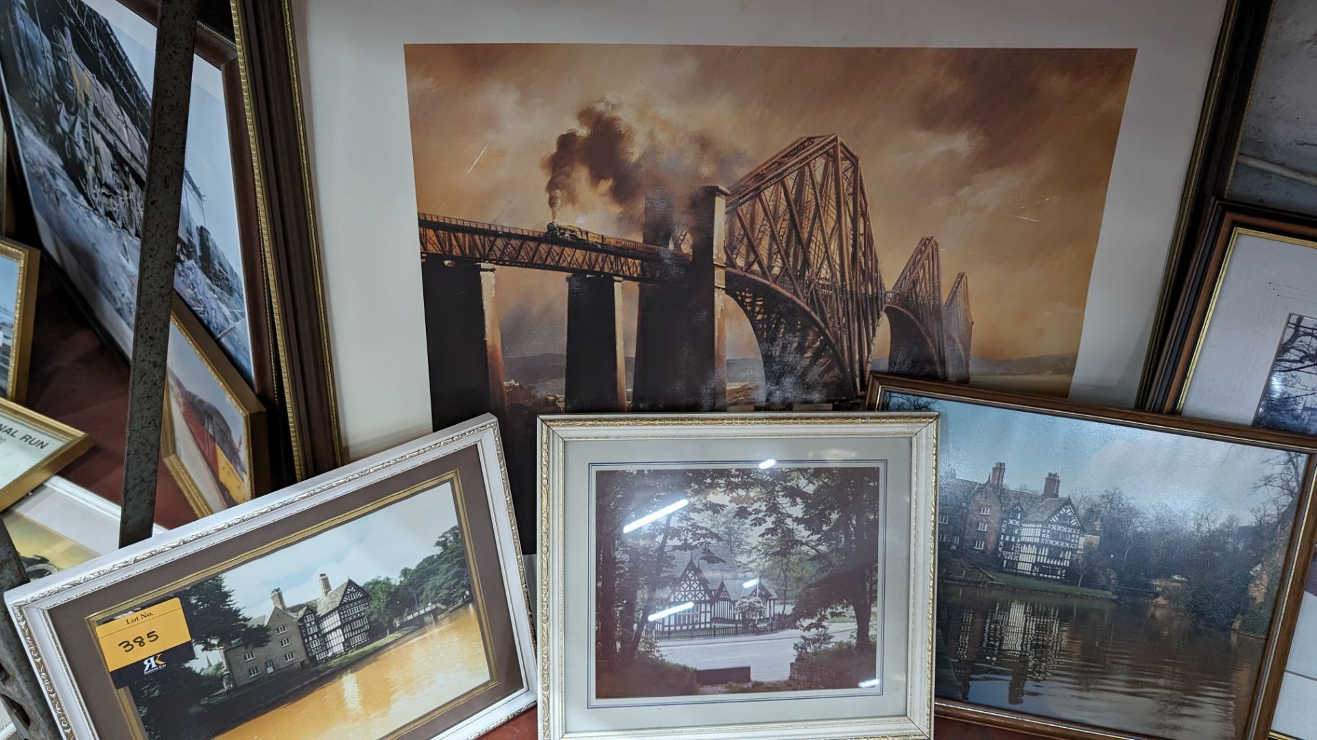 The contents of a bay of scenic photographs & other items - 10 framed items plus quantity of assorte - Image 5 of 12