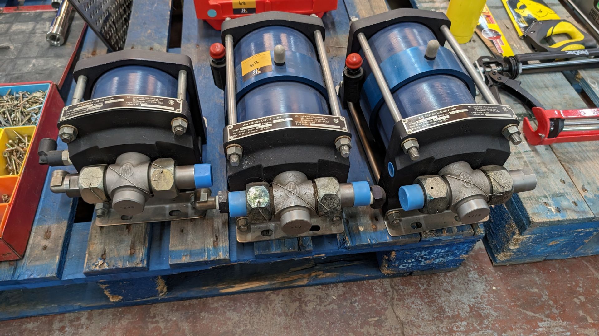 3 off air driven liquid pumps by Hydraulics International