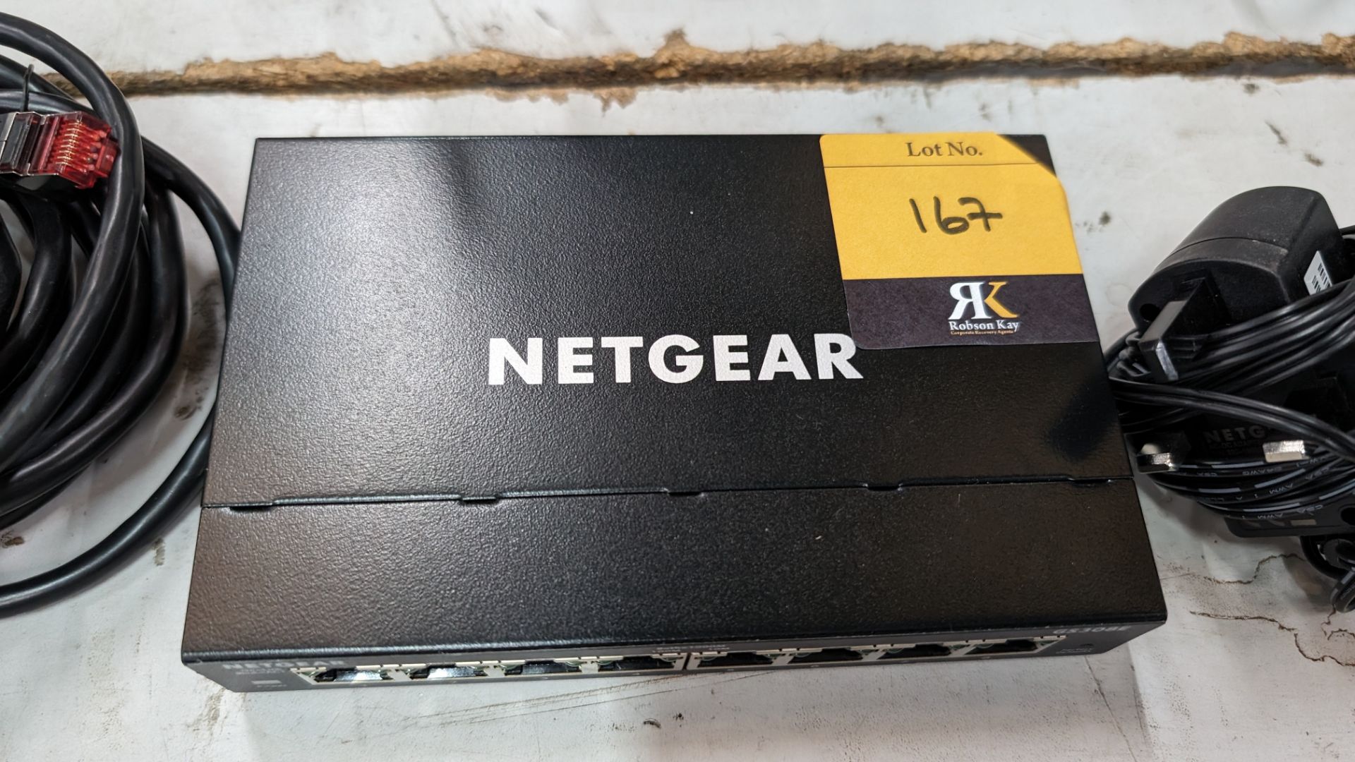 Netgear model GS308E 8 port switch including power pack - Image 5 of 7