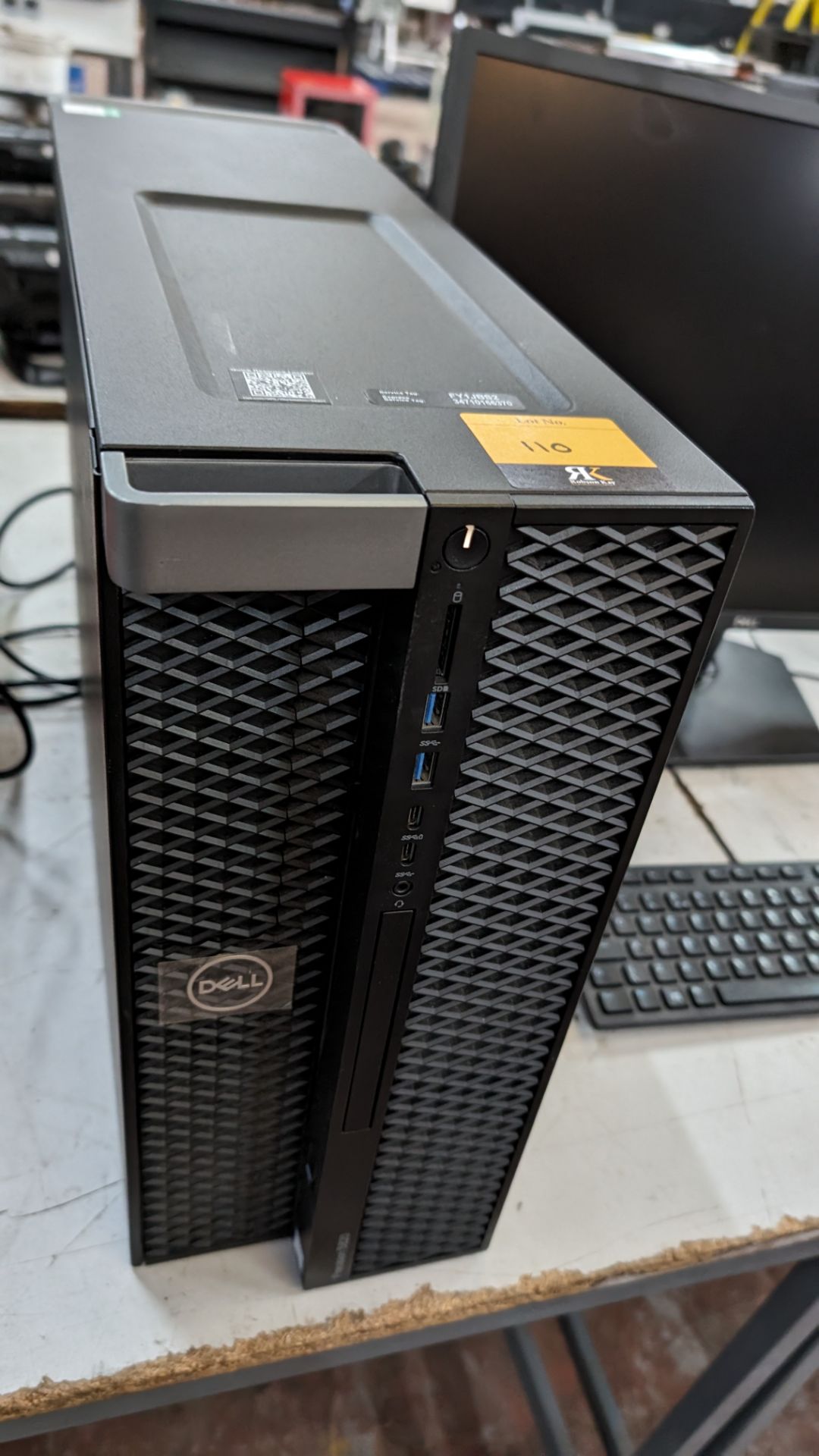 Dell Precision 5820 tower workstation with Intel Xeon CPU, Nvidia Quadro P4000 graphics card includi - Image 4 of 14