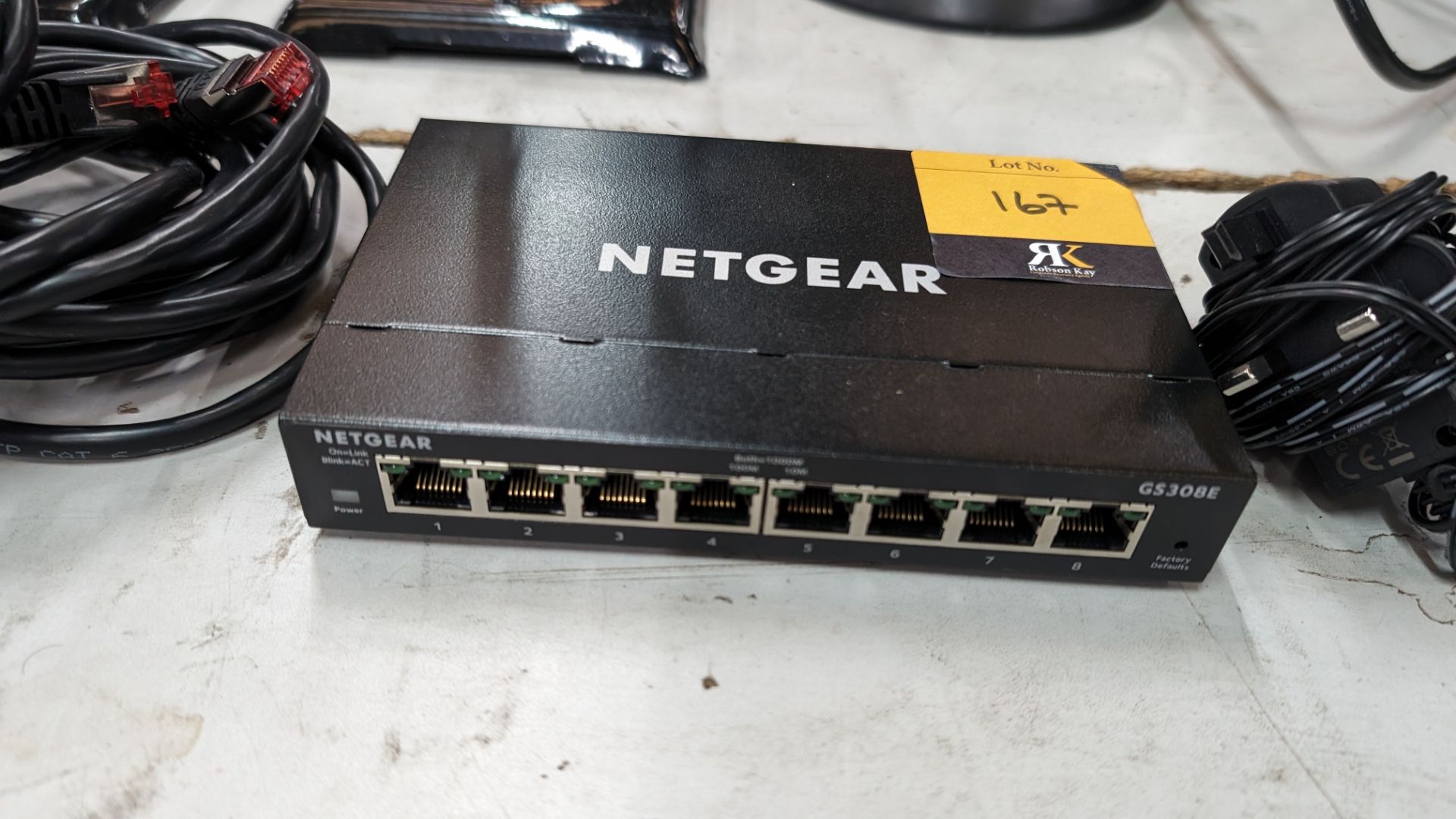Netgear model GS308E 8 port switch including power pack - Image 3 of 7