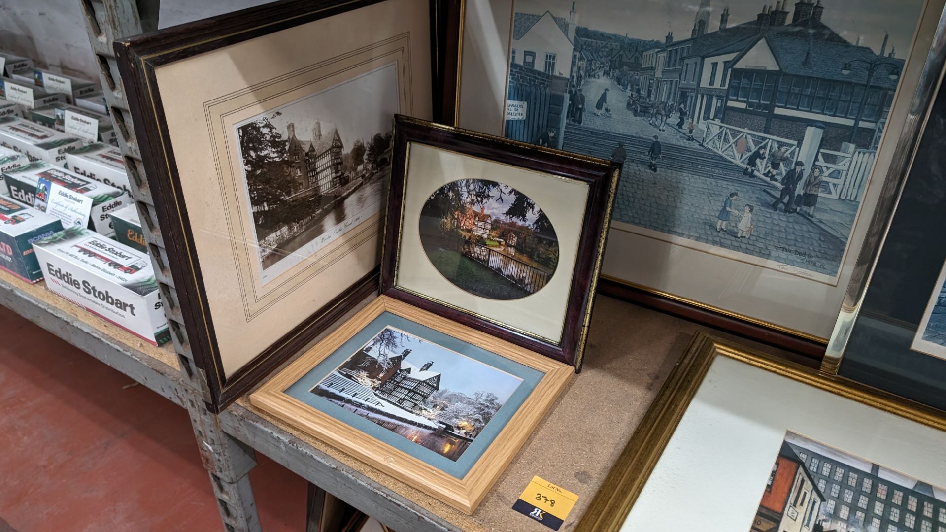 The contents of a bay of framed prints & pictures including reproduction Lowry, vintage photographs, - Image 3 of 14