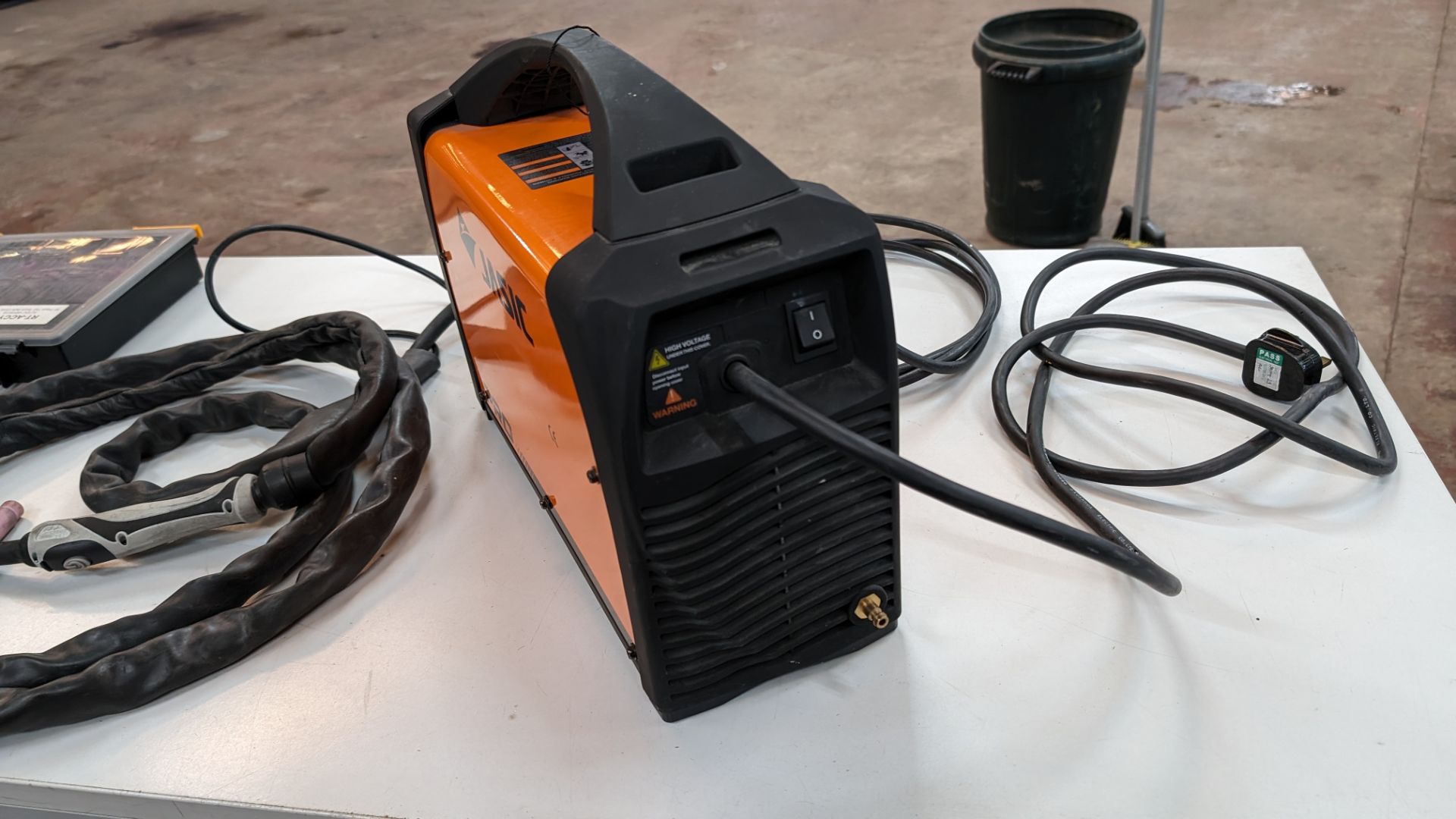 Jasic Pro tig 200 AC/DC pulse welder, including welding mask, box of consumables & other items as pi - Image 12 of 23