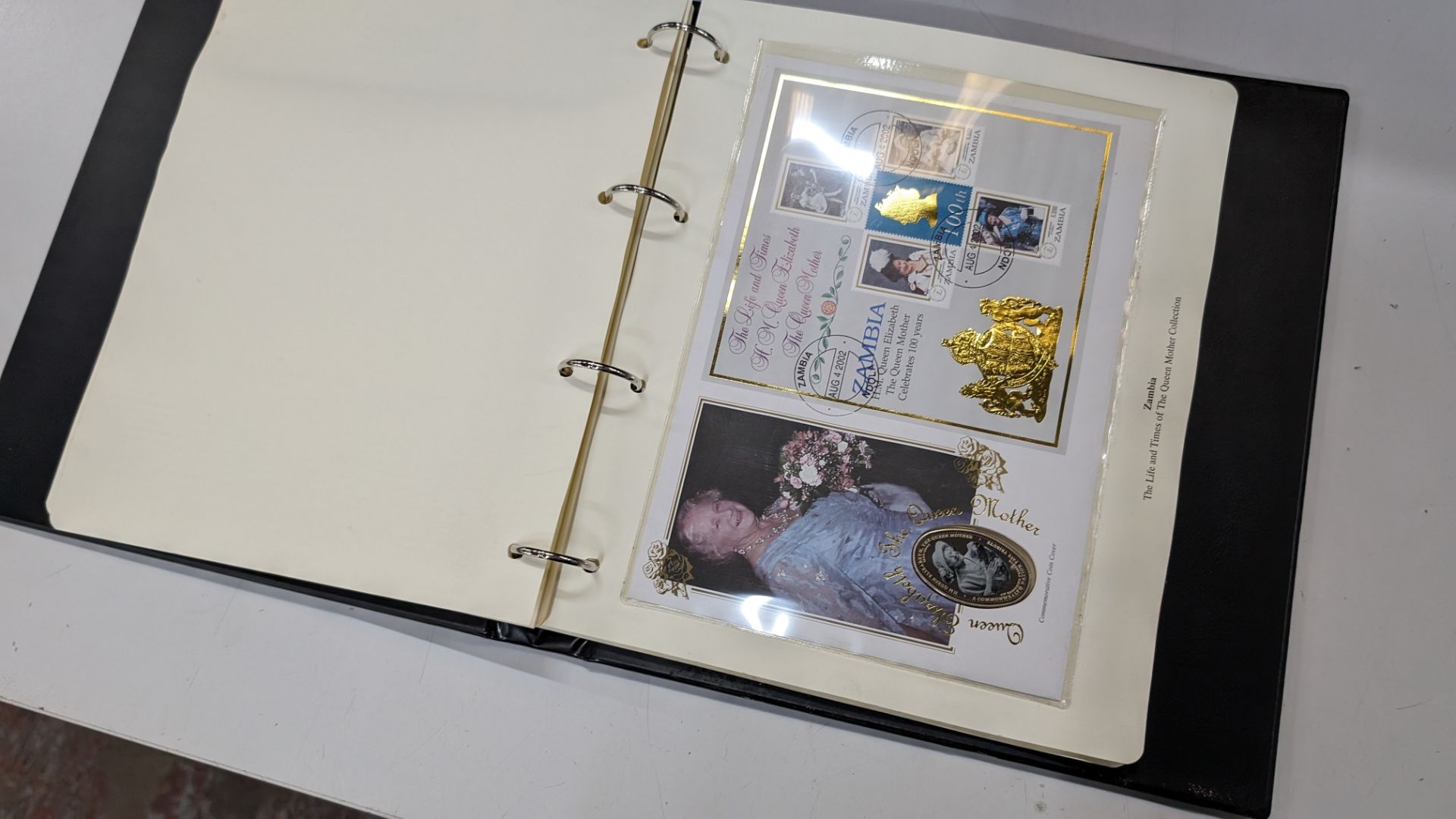 Album with several collectable coins & stamps plus 3 additional individually bound collectable stamp - Image 5 of 15