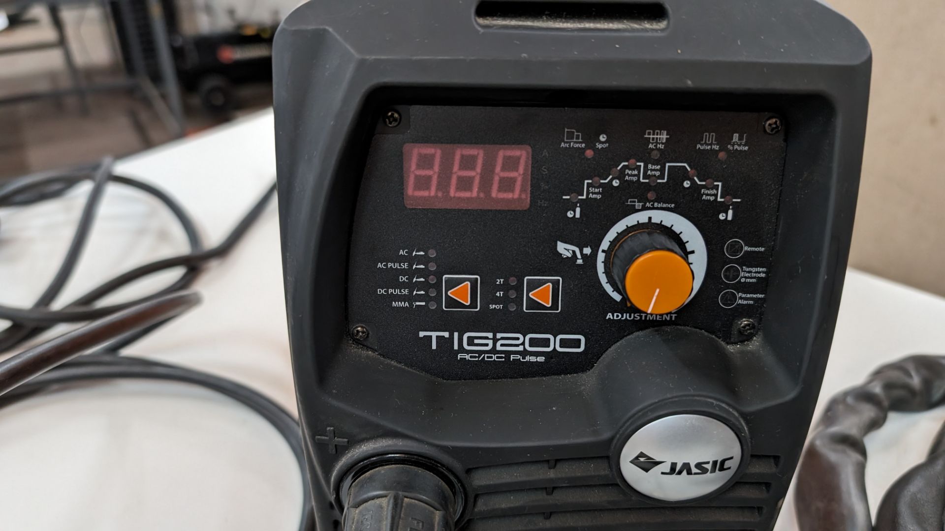 Jasic Pro tig 200 AC/DC pulse welder, including welding mask, box of consumables & other items as pi - Image 14 of 23