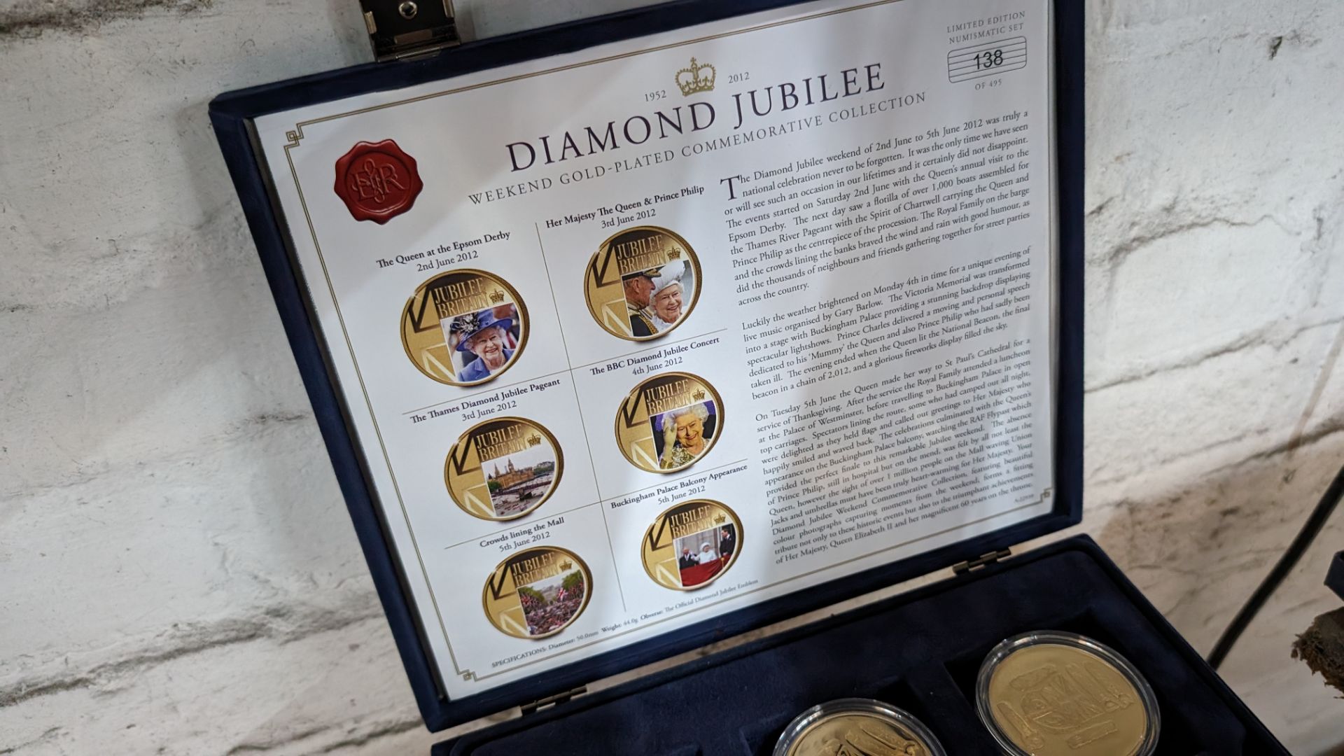 Diamond Jubilee set of 6 decorative coins including presentation case - Image 10 of 12