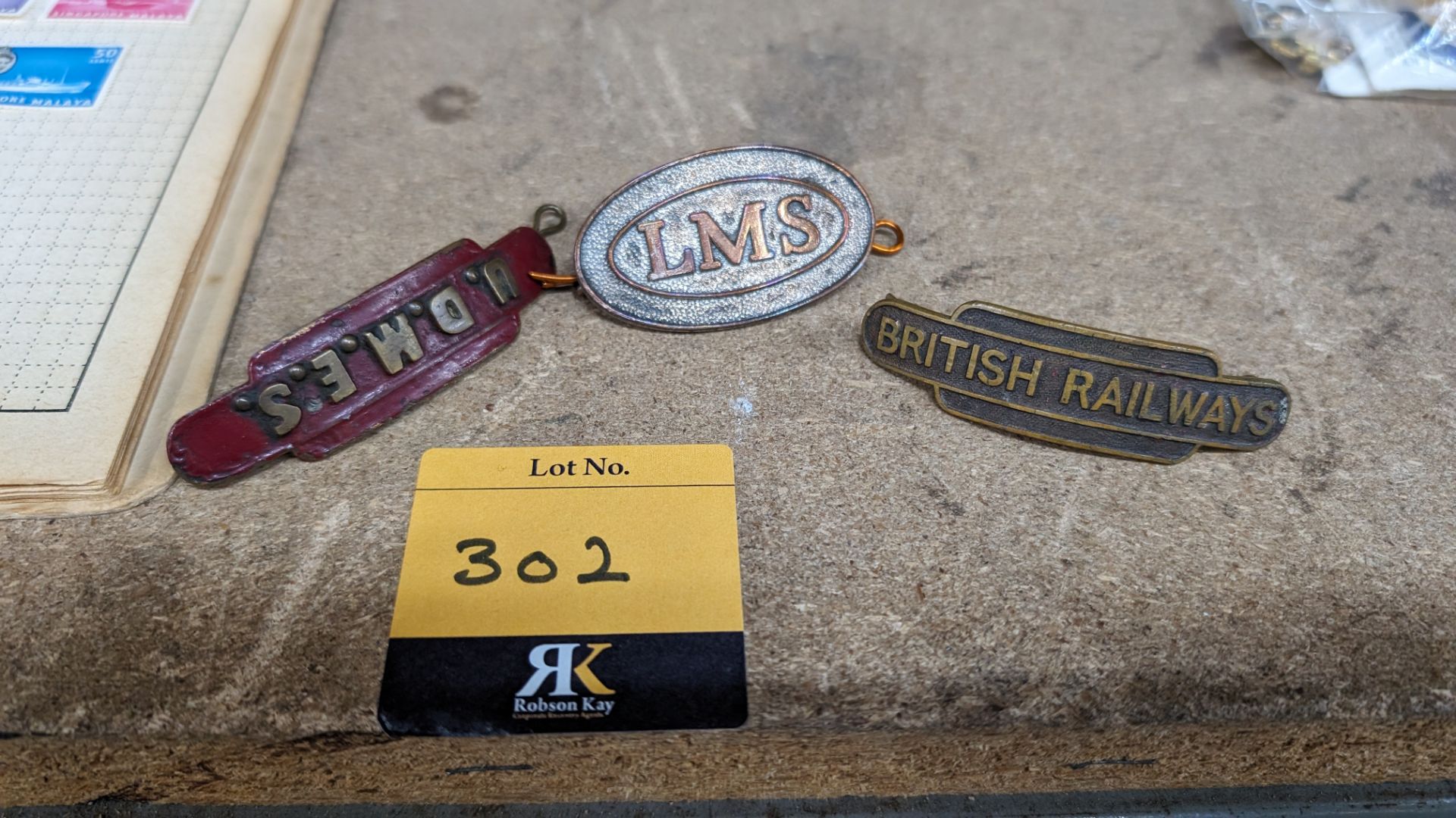 3 off railway related metal badges (JR Gaunt stamped)