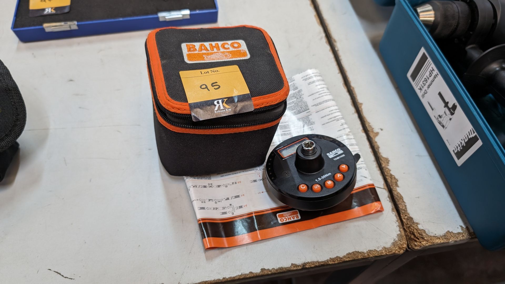 Bahco model TAM1430 electronic torque/angle measuring adaptor in case