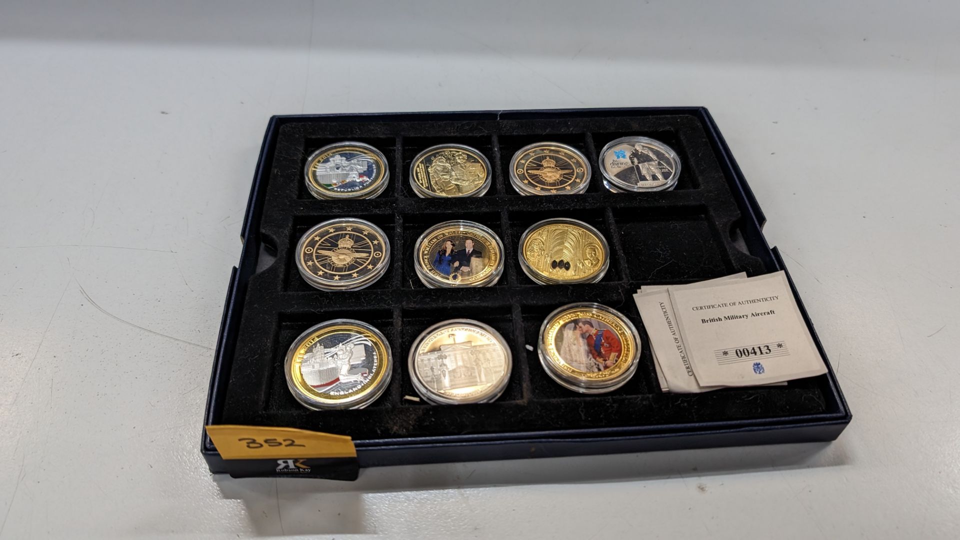 10 assorted limited edition decorative coins including presentation box