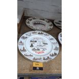 2 off Edwardian decorative plates
