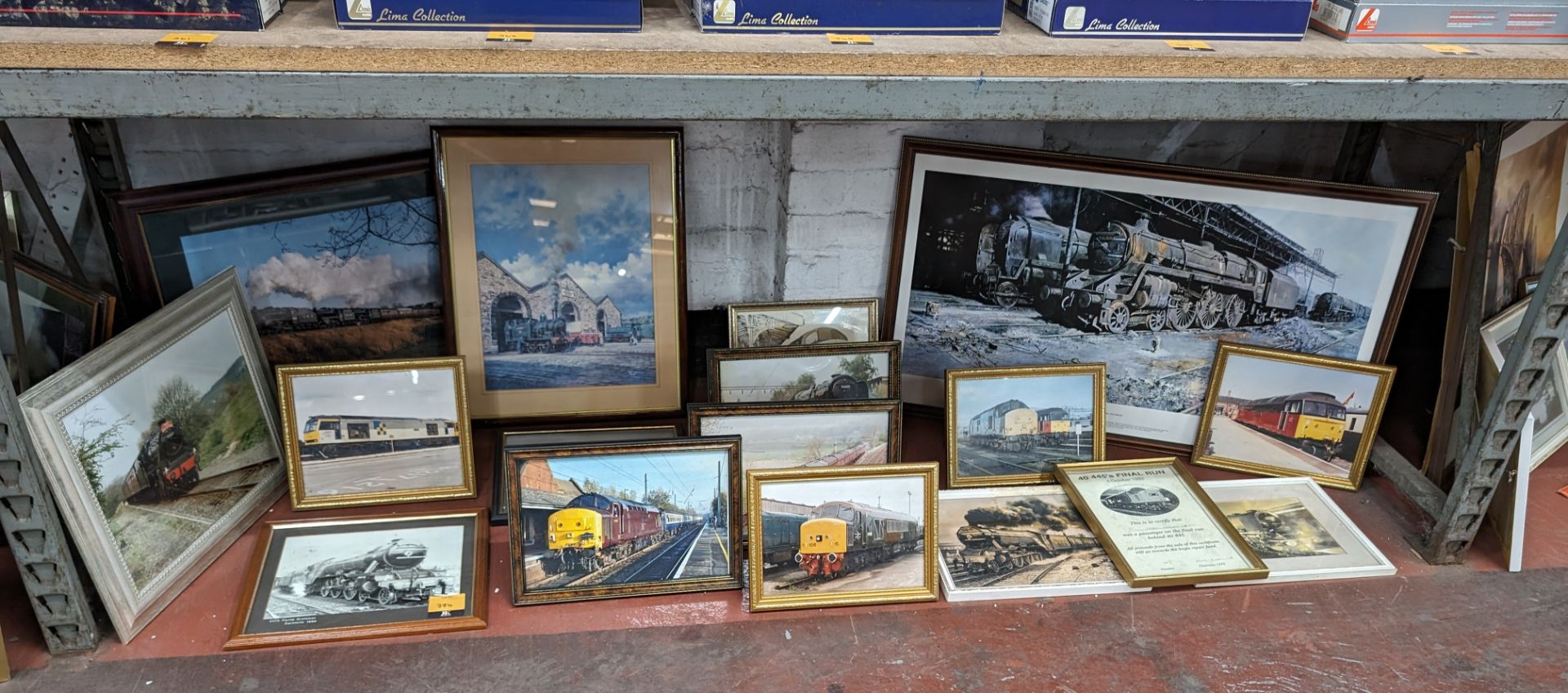 The contents of a bay of railway related photographs & pictures, all individually framed - 17 items - Image 2 of 15