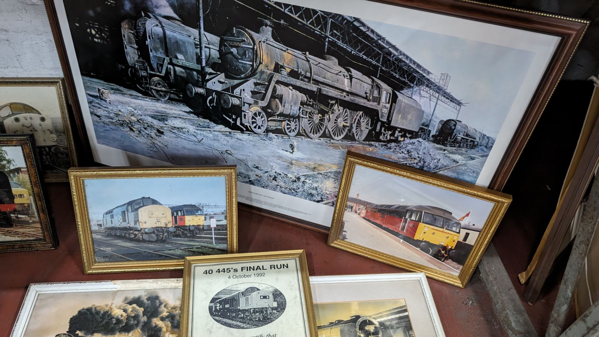 The contents of a bay of railway related photographs & pictures, all individually framed - 17 items - Image 14 of 15