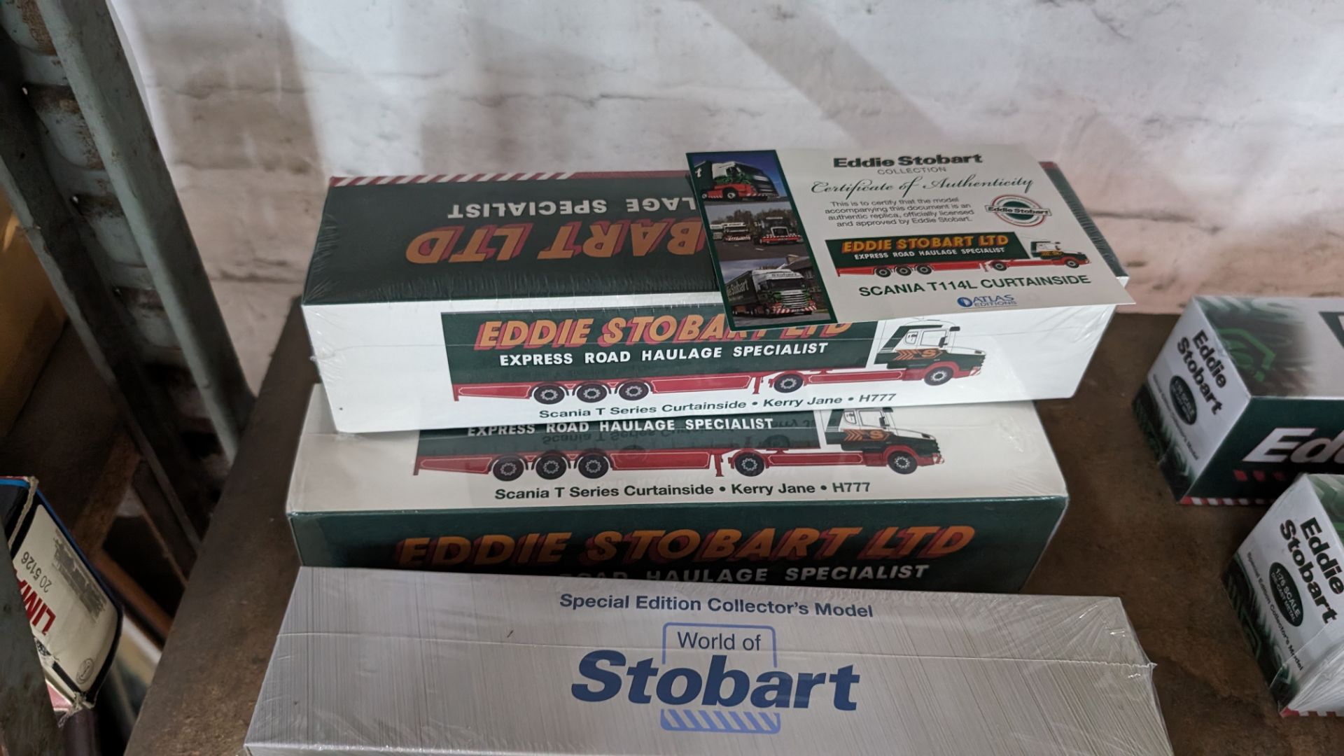 Mixed Eddie Stobart lot comprising 12 assorted model vehicles plus tin of coasters - Image 7 of 15