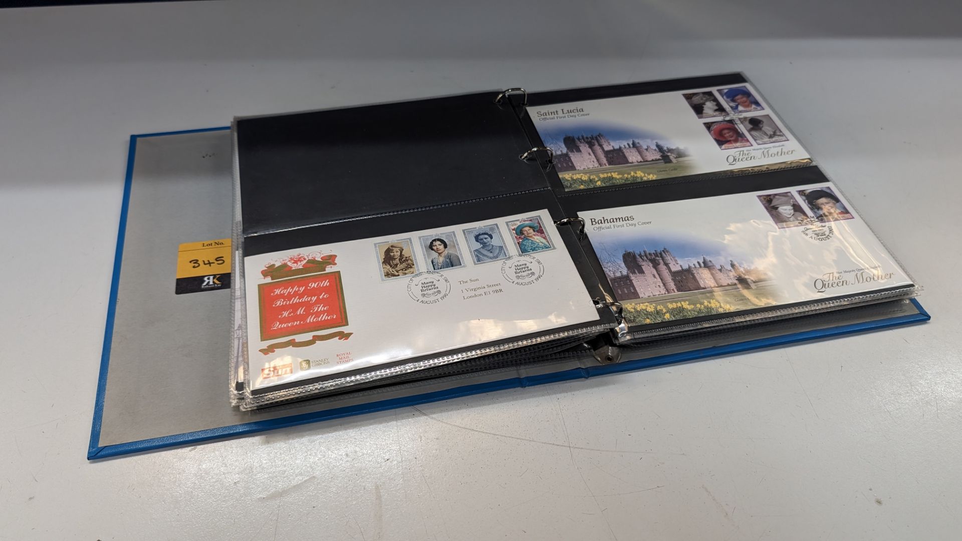 Stamp/first day cover album comprising approximately 73 assorted royal first day cover sets & simila