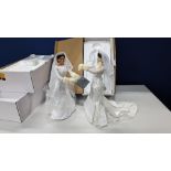 3 off Danbury Mint Meghan & Kate bride dolls (2 off Meghan & 1 off Kate)