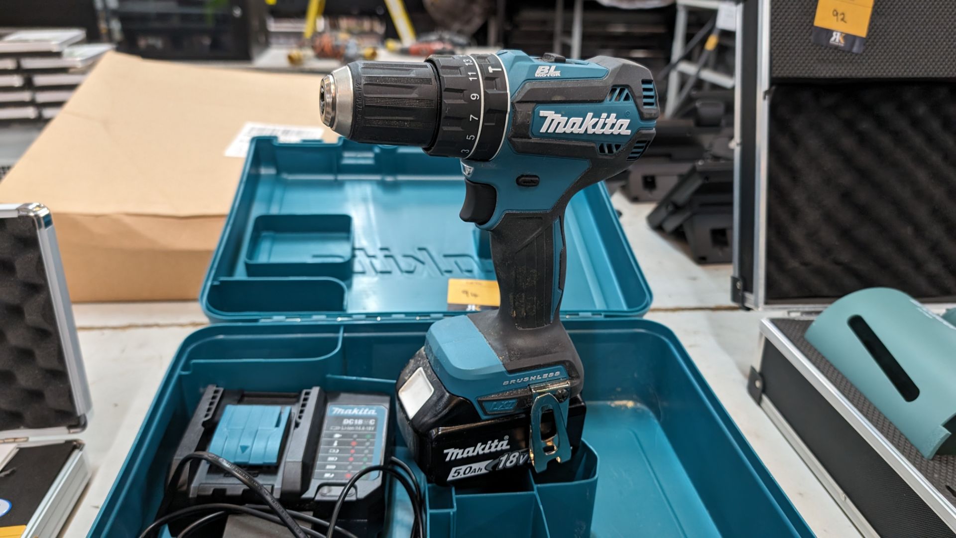 Makita cordless driver model DHP485 including 18V battery, charger & dedicated case - Image 5 of 12