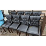 8 off matching pleather dark brown dining chairs