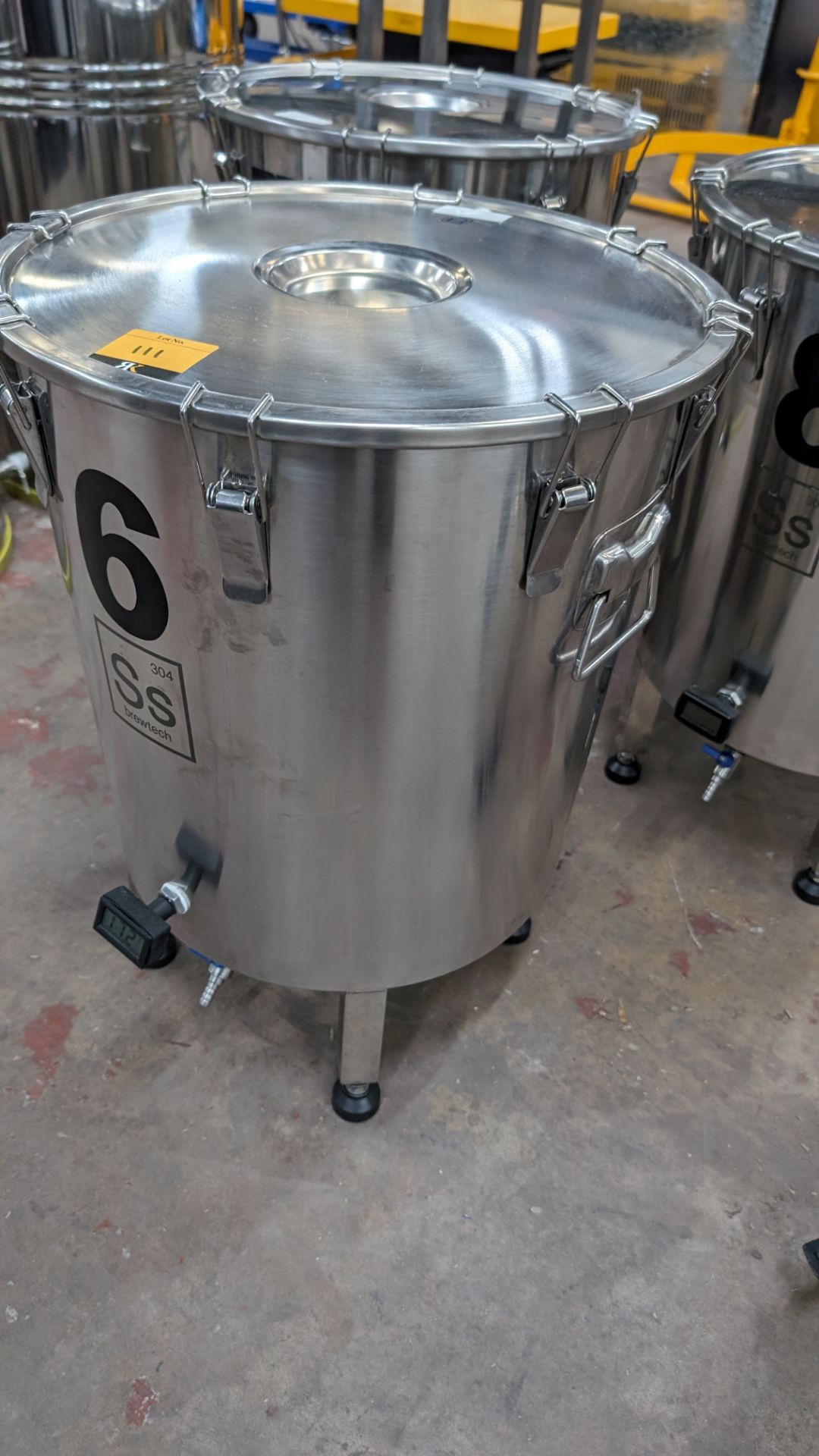 3 off SS Brewtech stainless steel static conical fermenters, each of which includes a digital displa - Image 5 of 9