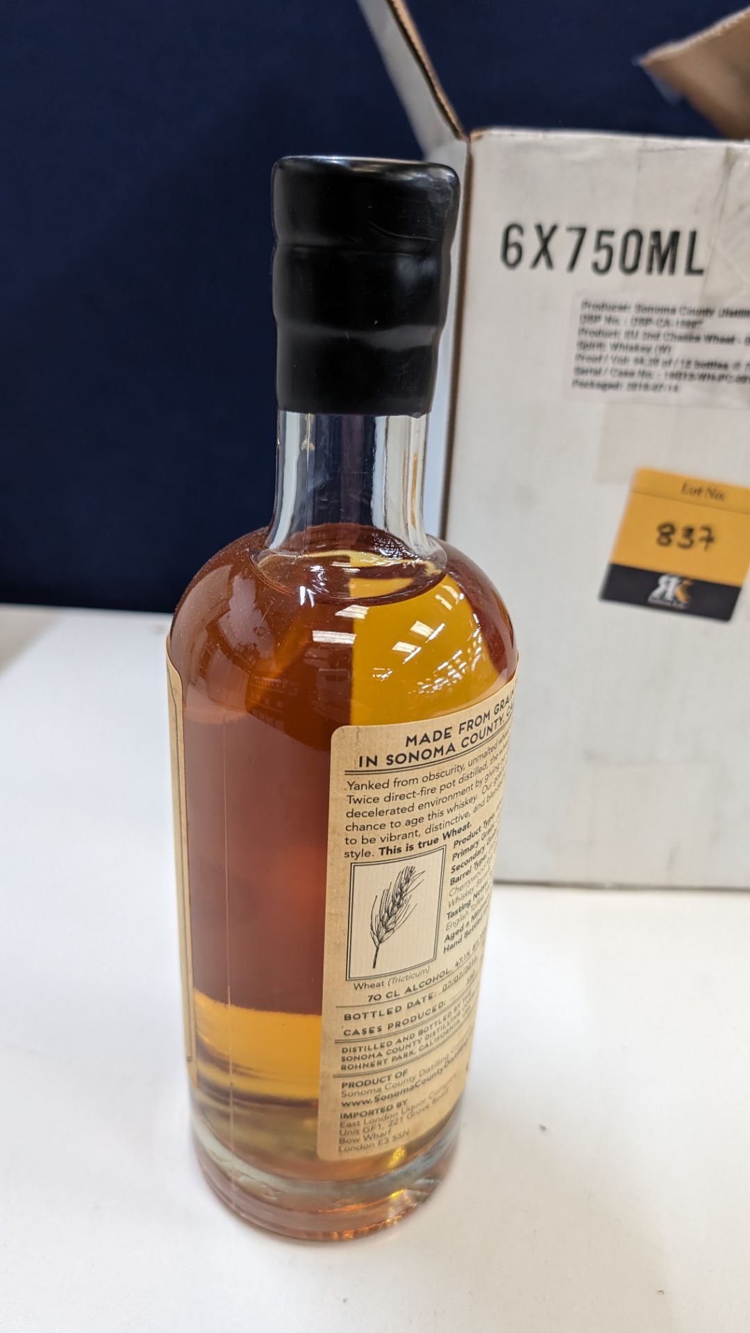 6 off 700ml bottles of Sonoma County 2nd Chance Wheat Double Alembic Pot Distilled Whiskey. In white - Image 5 of 9