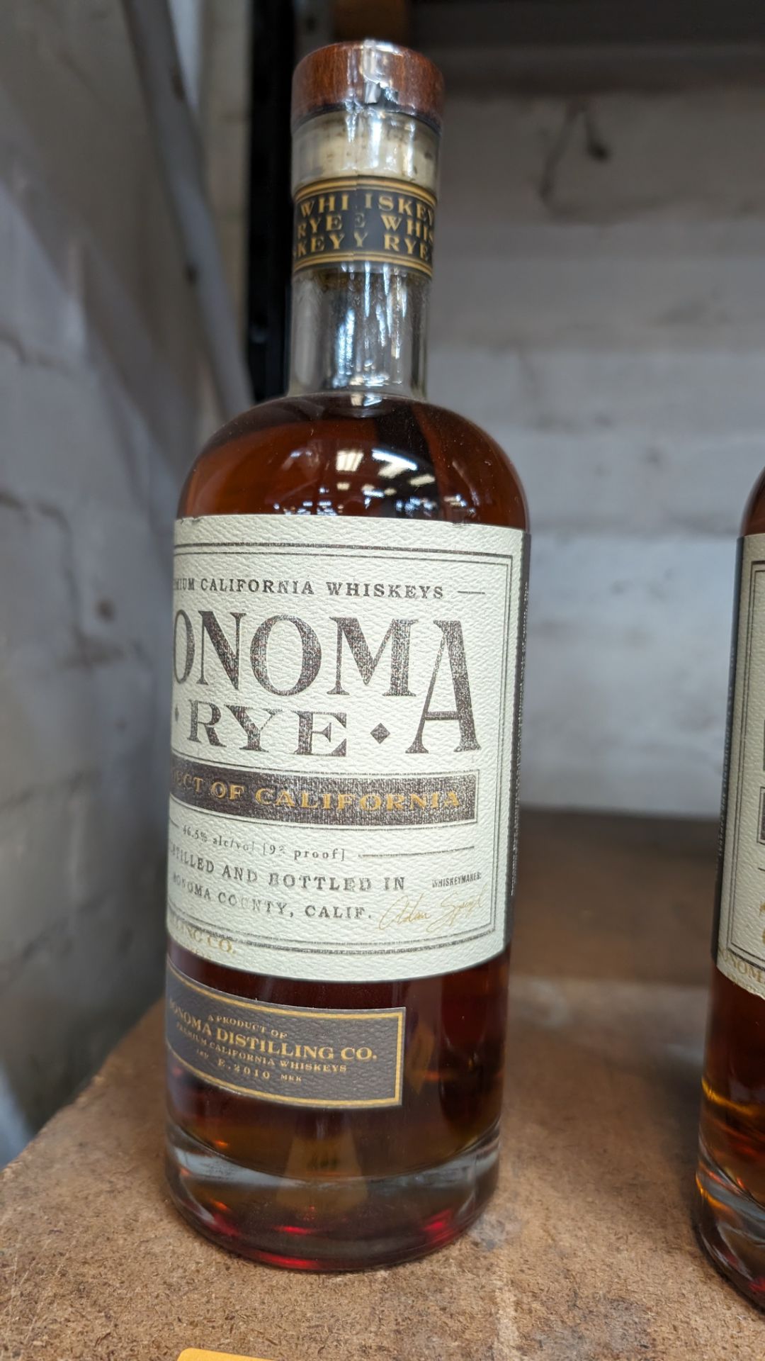 1 off 700ml bottle of Sonoma Rye Whiskey. 46.5% alc/vol (93 proof). Distilled and bottled in Sonom - Image 2 of 8