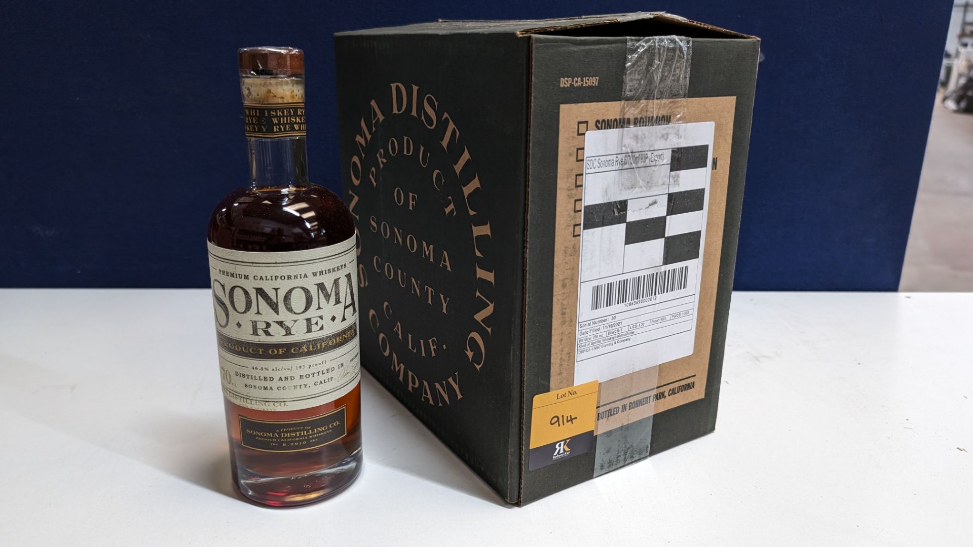 6 off 700ml bottles of Sonoma Rye Whiskey. In Sonoma branded box which includes bottling details on - Image 2 of 6