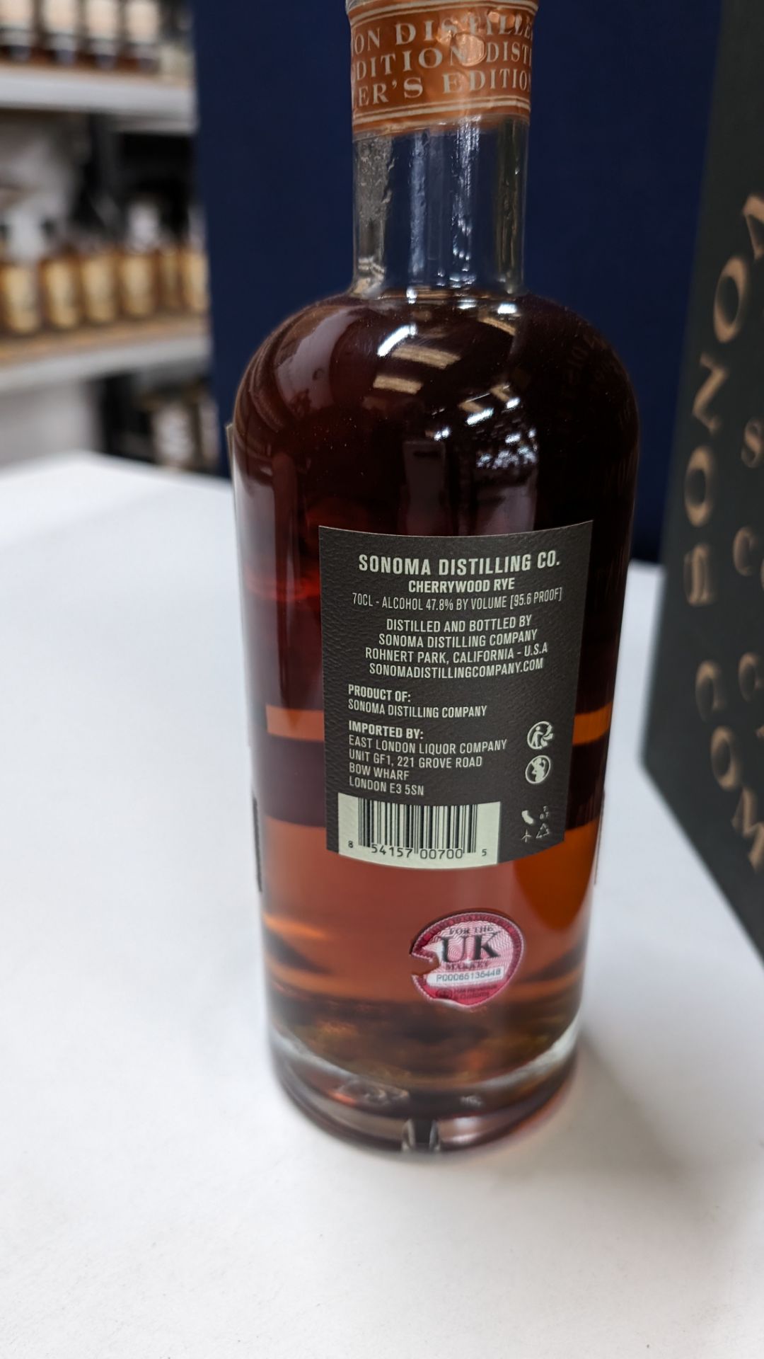 6 off 700ml bottles of Sonoma Cherrywood Rye Whiskey. In Sonoma branded box which includes bottling - Image 8 of 9