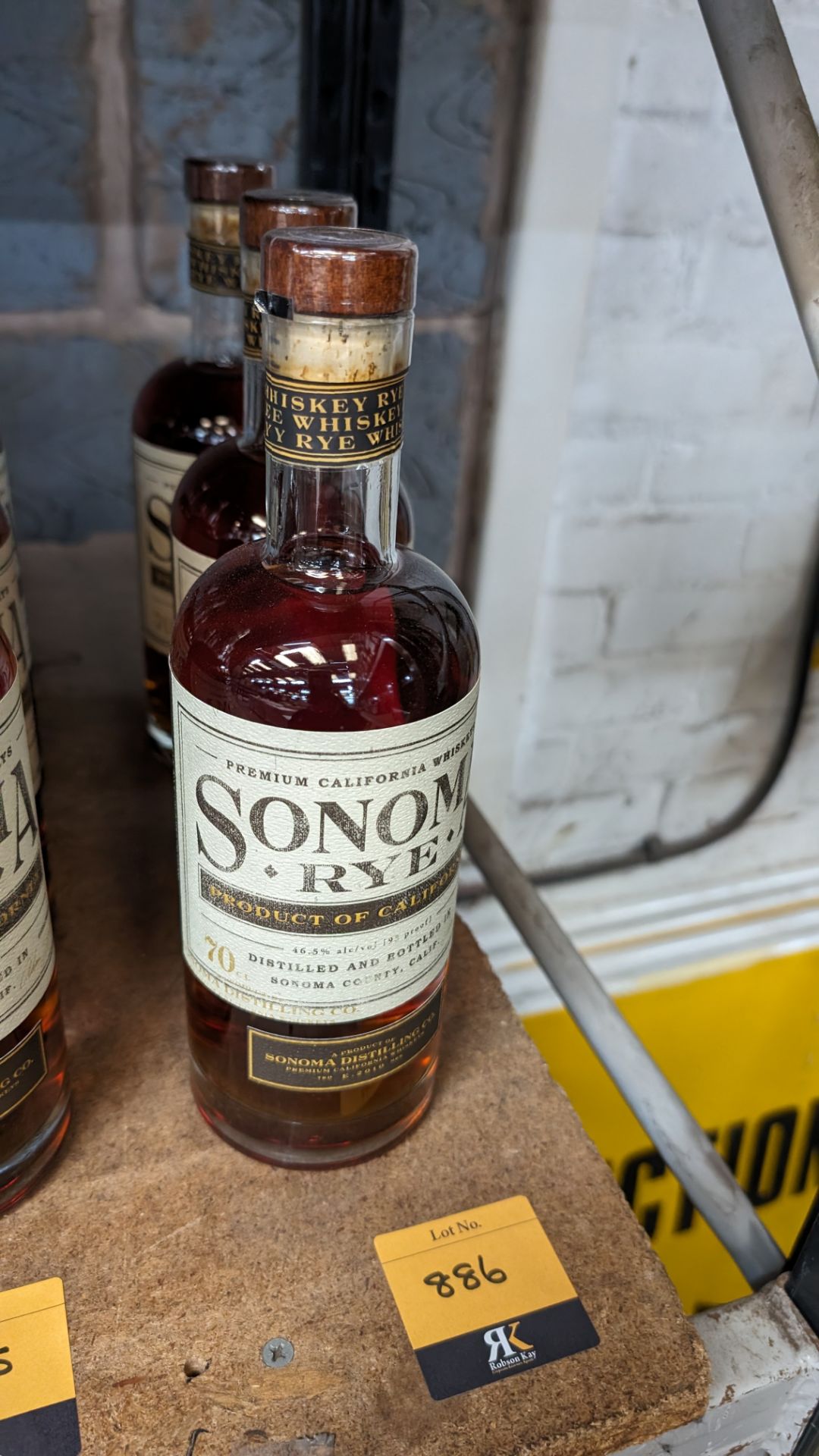3 off 700ml bottles of Sonoma Rye Whiskey. 46.5% alc/vol (93 proof). Distilled and bottled in Sono - Image 6 of 6