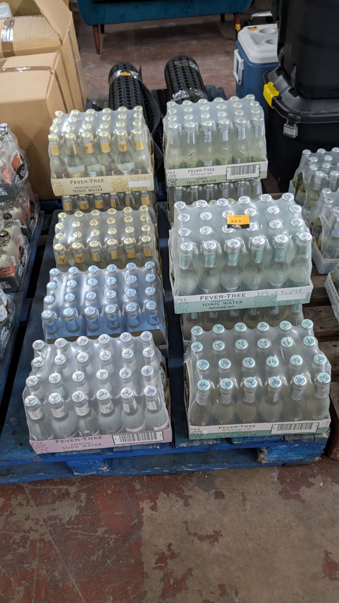 11 trays of Fever-Tree tonic water. NB: The Fever-Tree tonic water which comprises lots 219 to 222