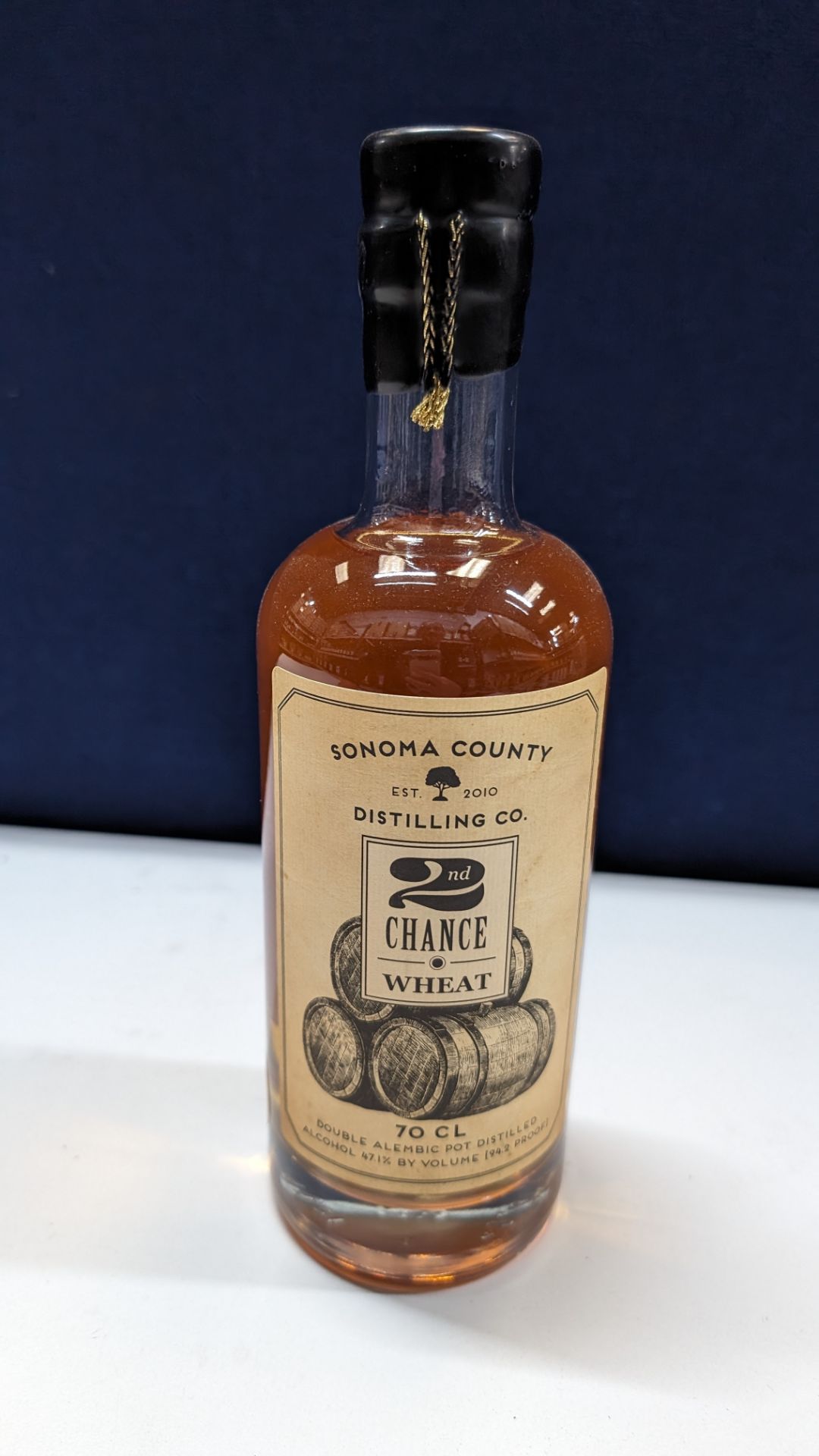 1 off 700ml bottle of Sonoma County 2nd Chance Wheat Double Alembic Pot Distilled Whiskey. 47.1% al