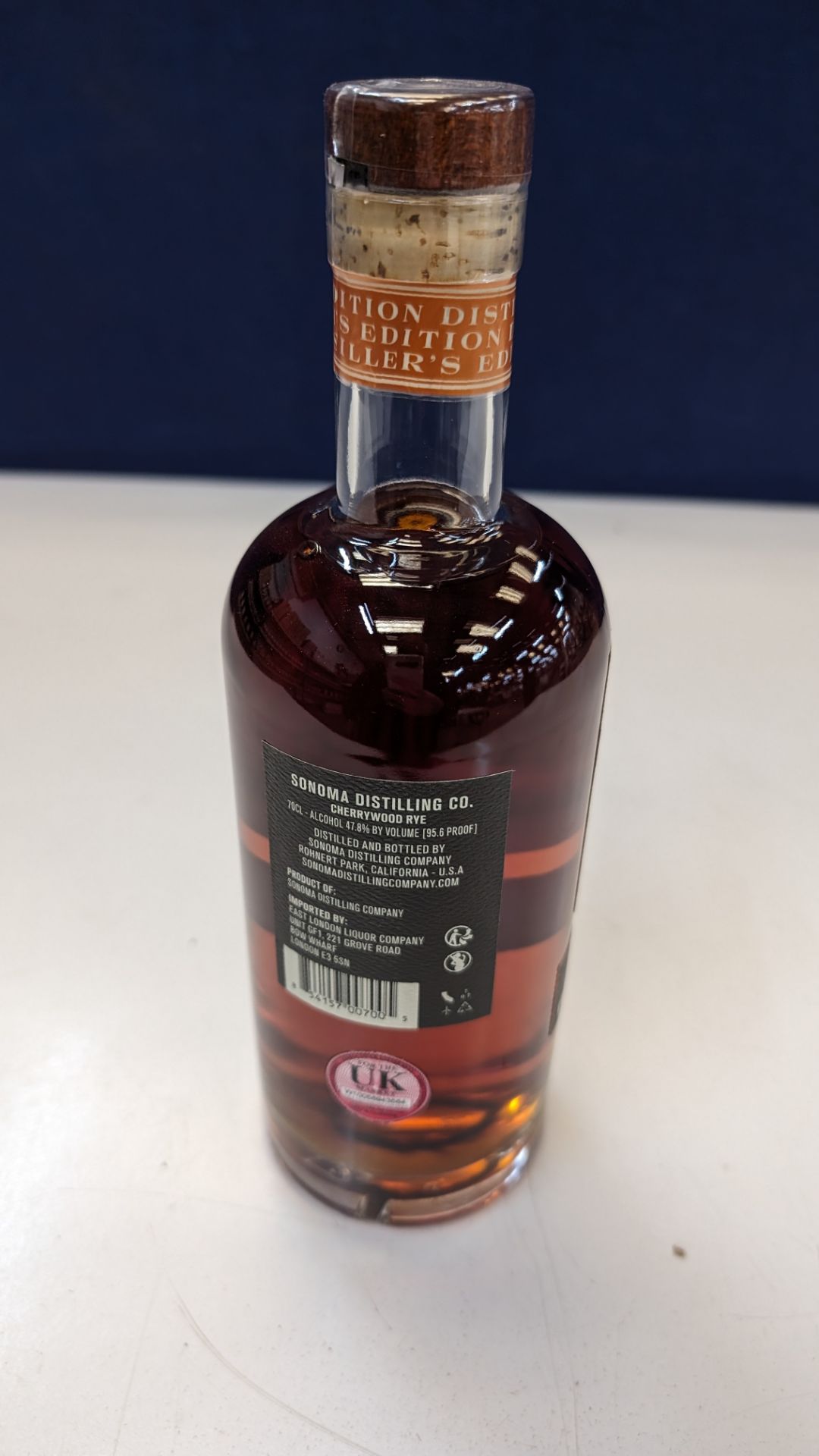 1 off 700ml bottle of Sonoma Cherrywood Rye Whiskey. 47.8% alc/vol (95.6 proof). Distilled and bot - Image 4 of 6