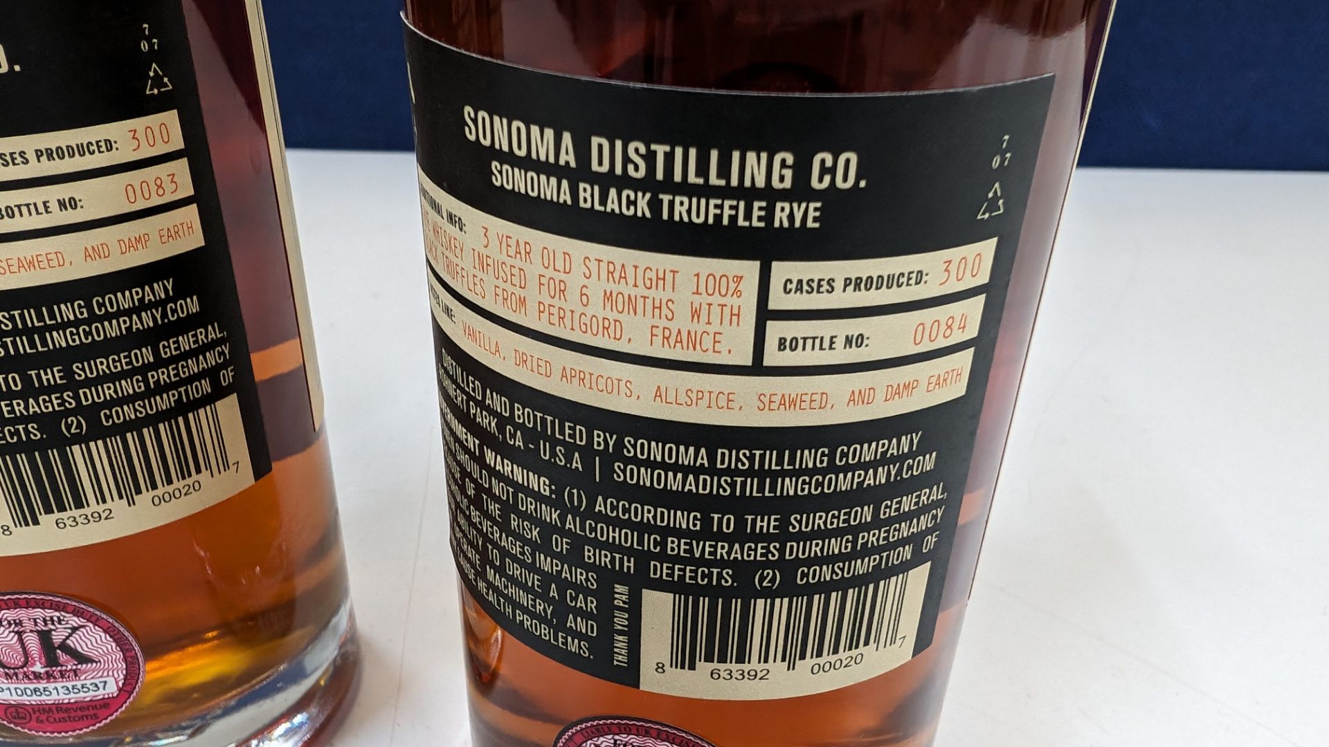 3 off 375ml bottles of Sonoma Black Truffle Rye Whiskey. 50% alc/vol (100 proof). Straight rye whi - Image 7 of 8
