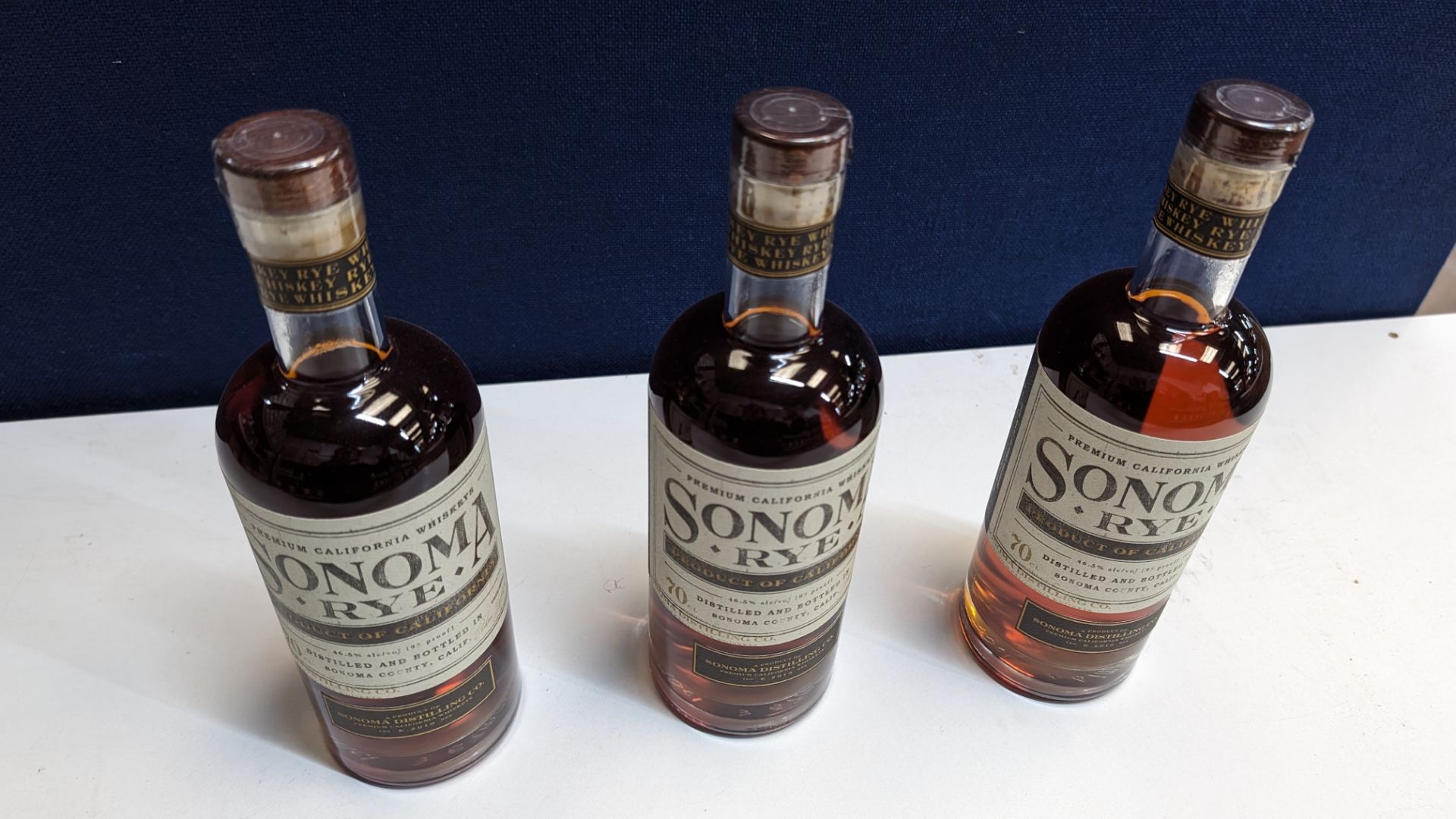 3 off 700ml bottles of Sonoma Rye Whiskey. 46.5% alc/vol (93 proof). Distilled and bottled in Sono - Image 3 of 6