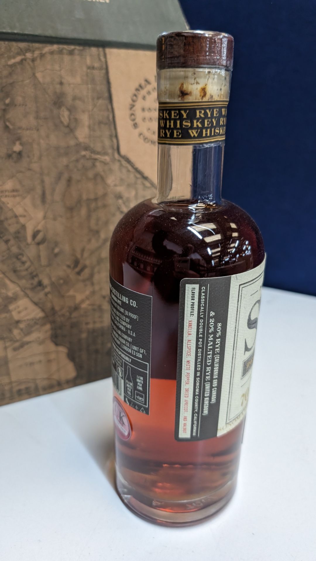 6 off 700ml bottles of Sonoma Rye Whiskey. In Sonoma branded box which includes bottling details on - Image 6 of 8