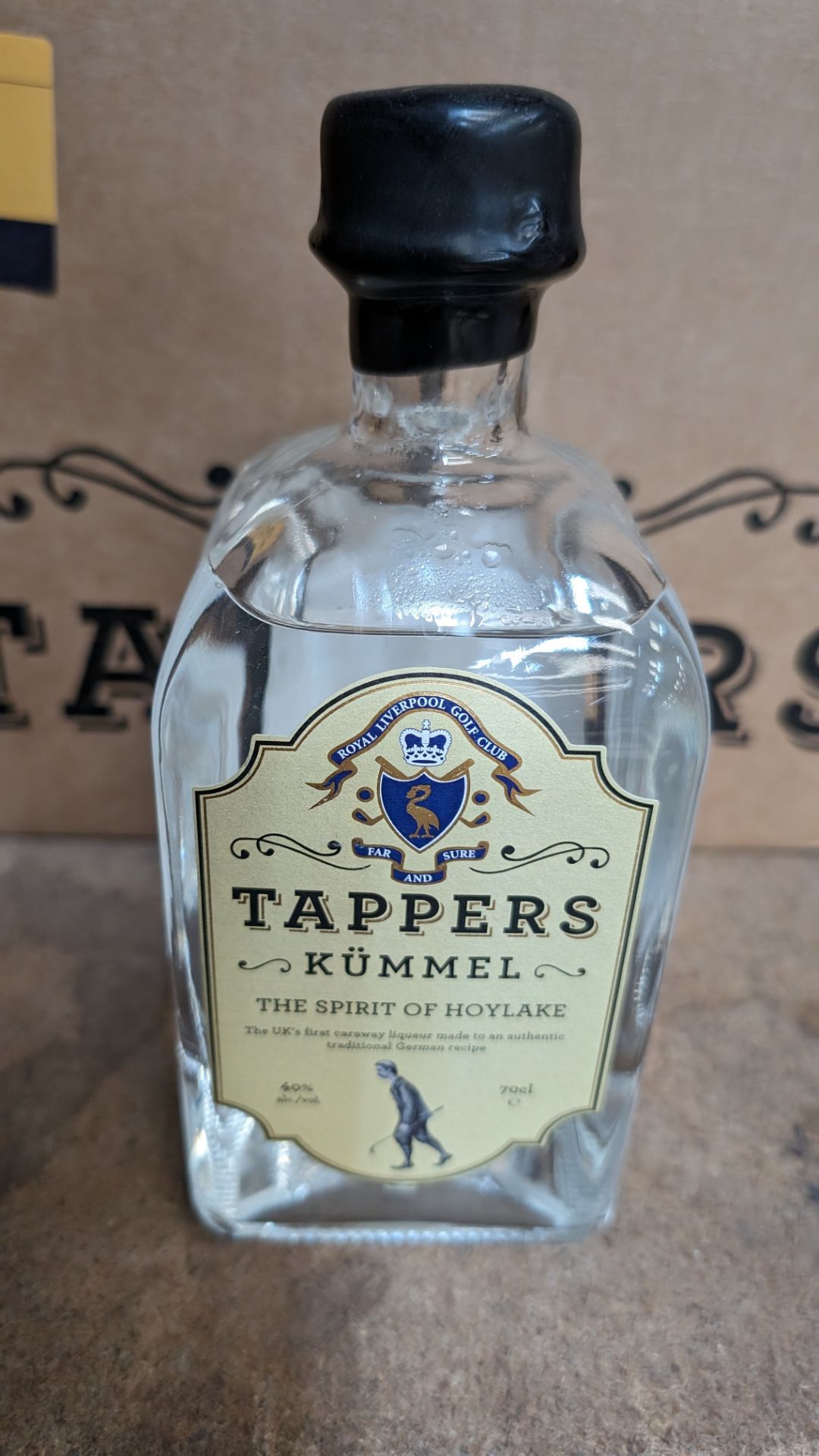 6 off 700ml bottles of Tappers Kümmel 40% ABV 'The Spirit of Hoylake', produced in honour of the 151 - Image 3 of 5