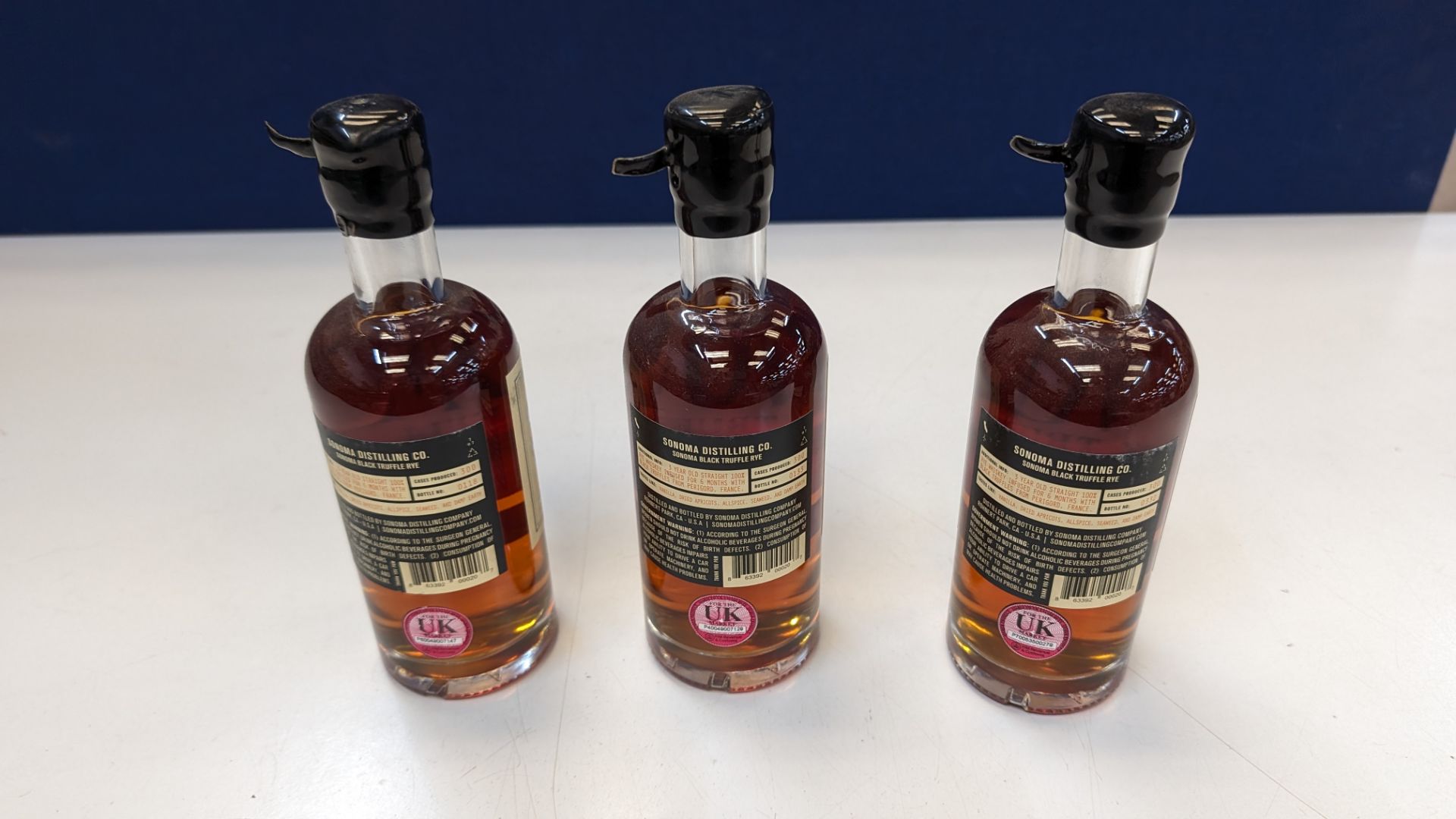 3 off 375ml bottles of Sonoma Black Truffle Rye Whiskey. 50% alc/vol (100 proof). Straight rye whi - Image 3 of 8