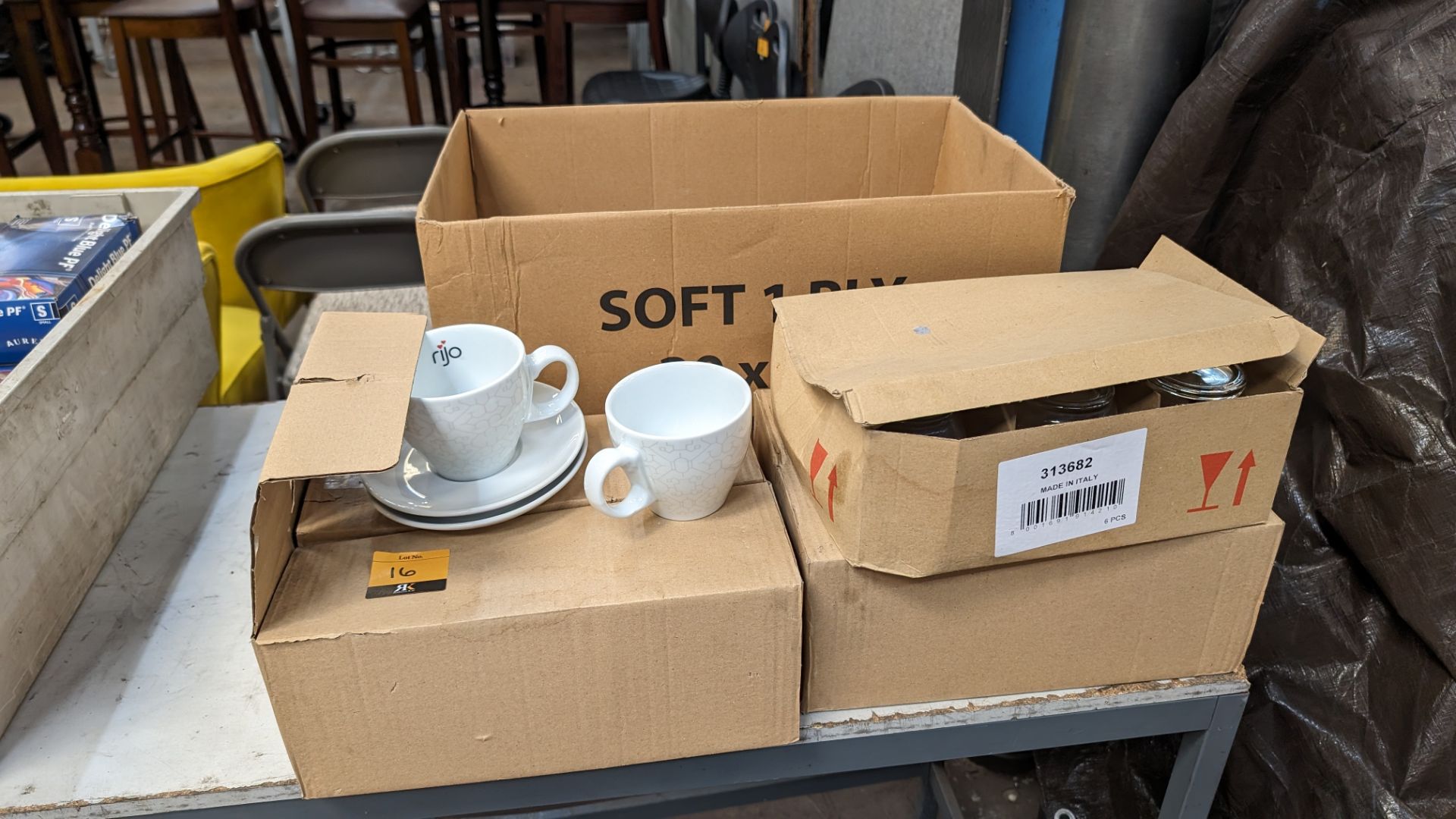 Quantity of Rijo and other cups and saucers in a total of 4 cardboard boxes - Image 3 of 9