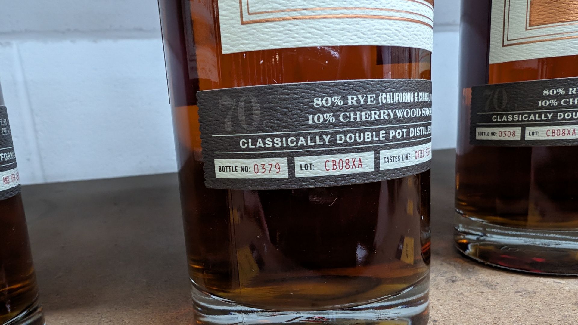 1 off 700ml bottle of Sonoma Cherrywood Rye Whiskey. 47.8% alc/vol (95.6 proof). Distilled and bot - Bild 5 aus 5