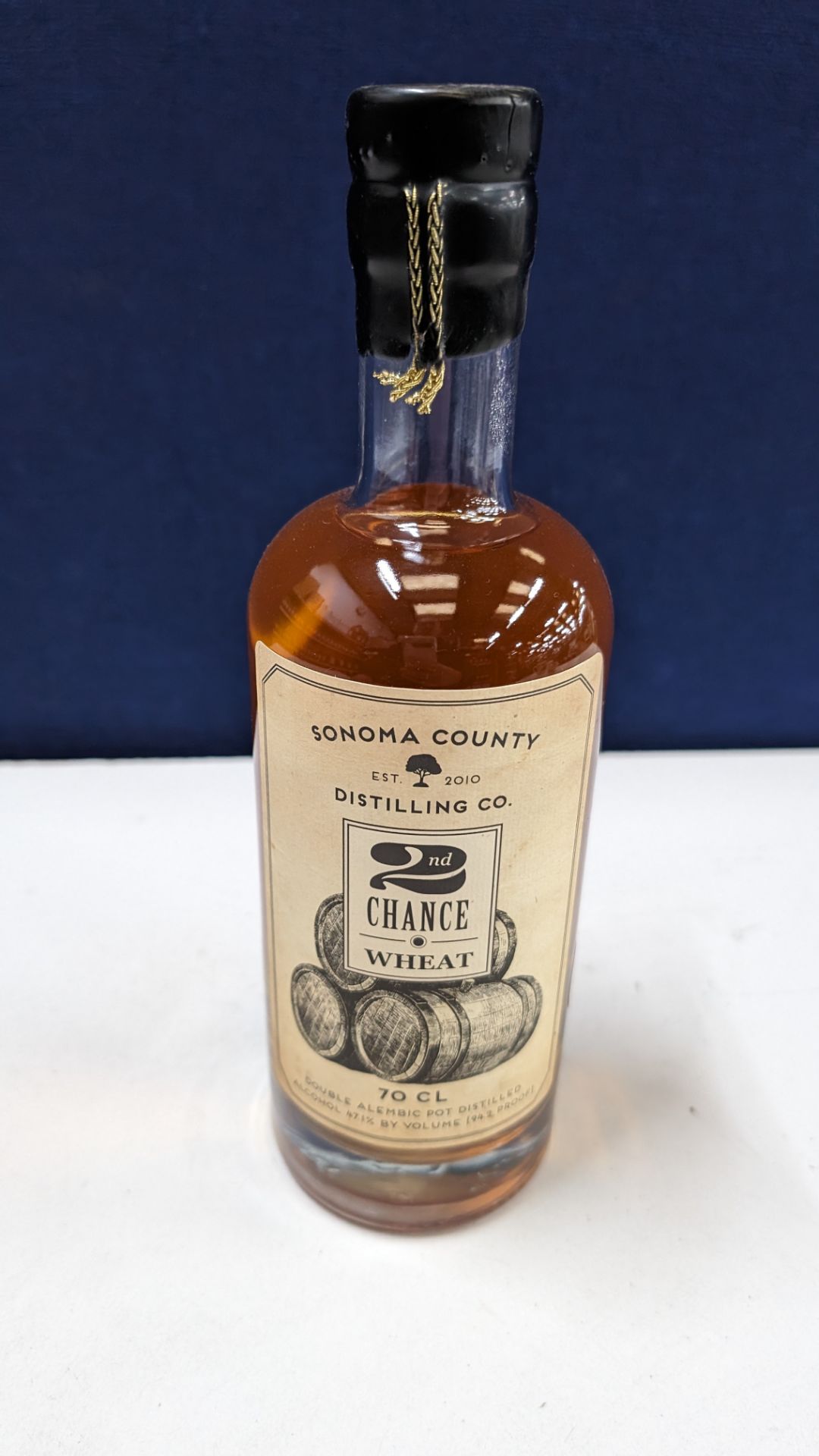 1 off 700ml bottle of Sonoma County 2nd Chance Wheat Double Alembic Pot Distilled Whiskey. 47.1% al