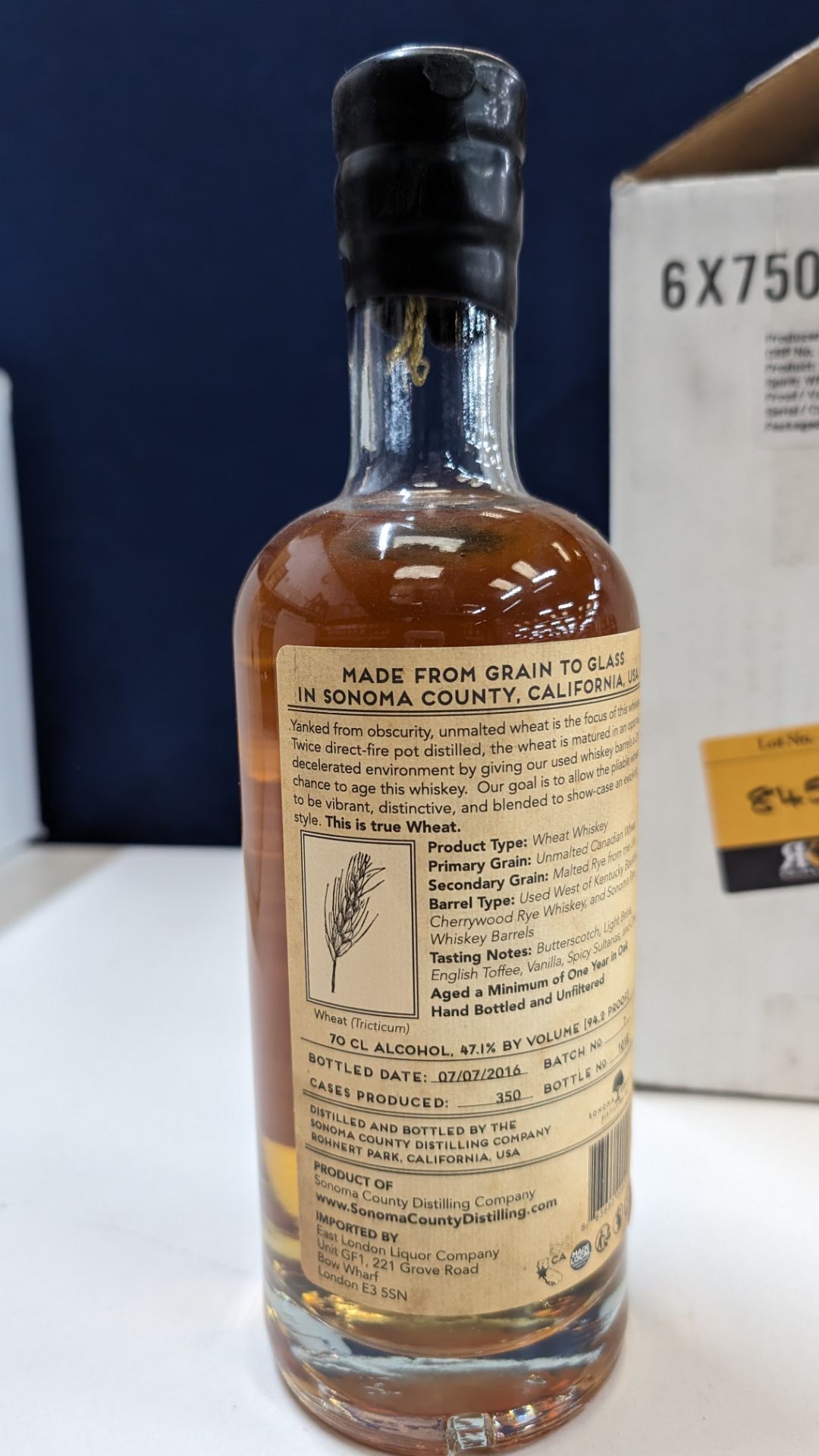 6 off 700ml bottles of Sonoma County 2nd Chance Wheat Double Alembic Pot Distilled Whiskey. In white - Image 4 of 8