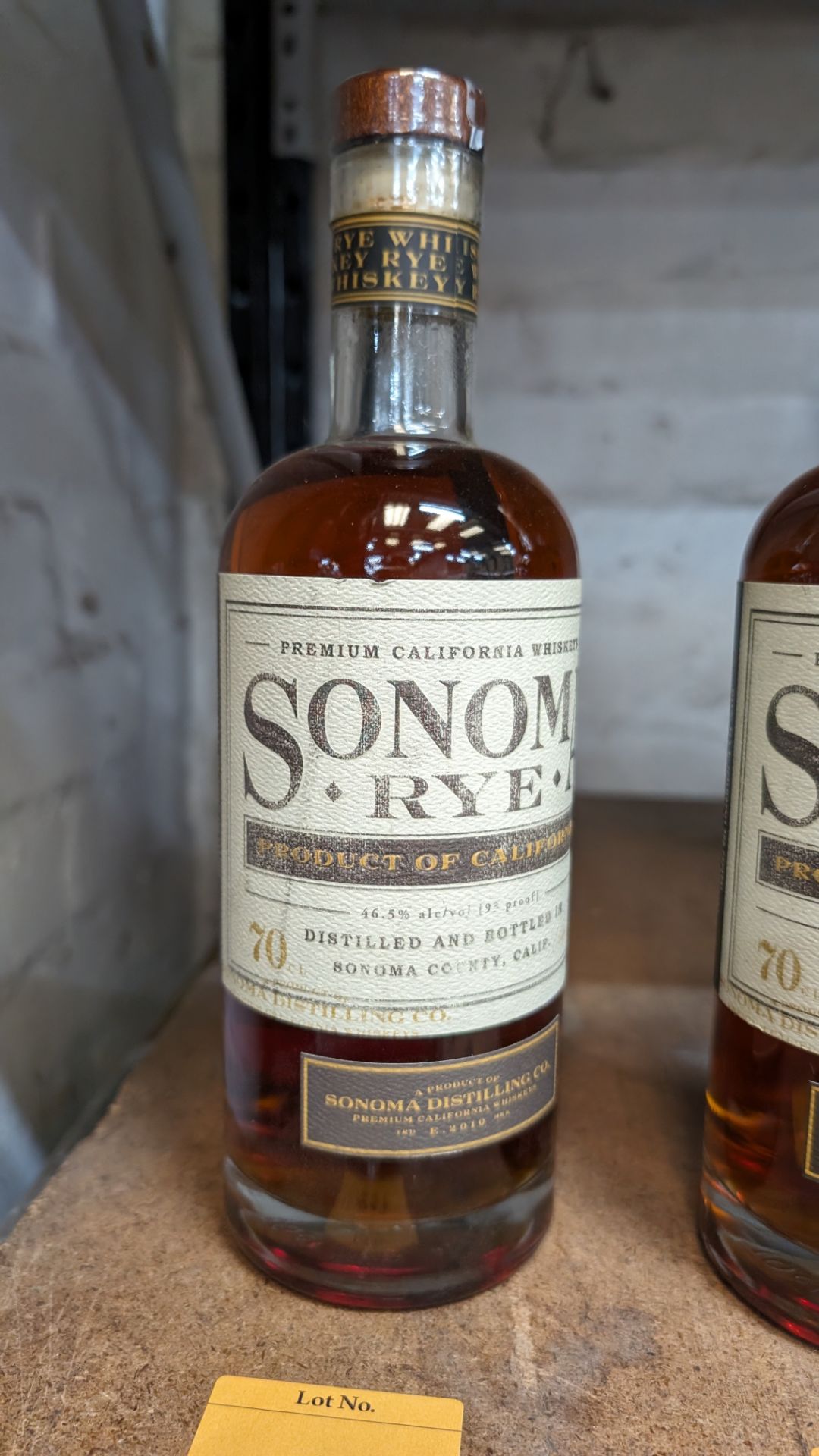 1 off 700ml bottle of Sonoma Rye Whiskey. 46.5% alc/vol (93 proof). Distilled and bottled in Sonom - Image 3 of 8