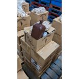 54 off 50cl/500ml professionally painted dark brown glass bottles, each including a stopper. The bo