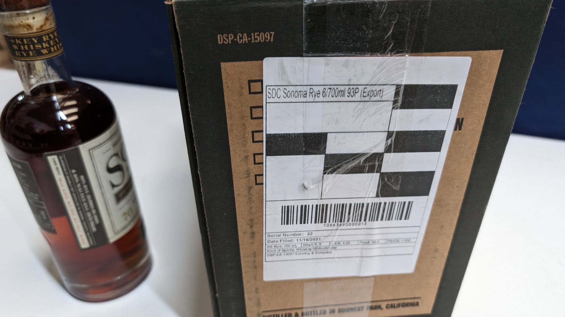 6 off 700ml bottles of Sonoma Rye Whiskey. In Sonoma branded box which includes bottling details on - Image 7 of 7