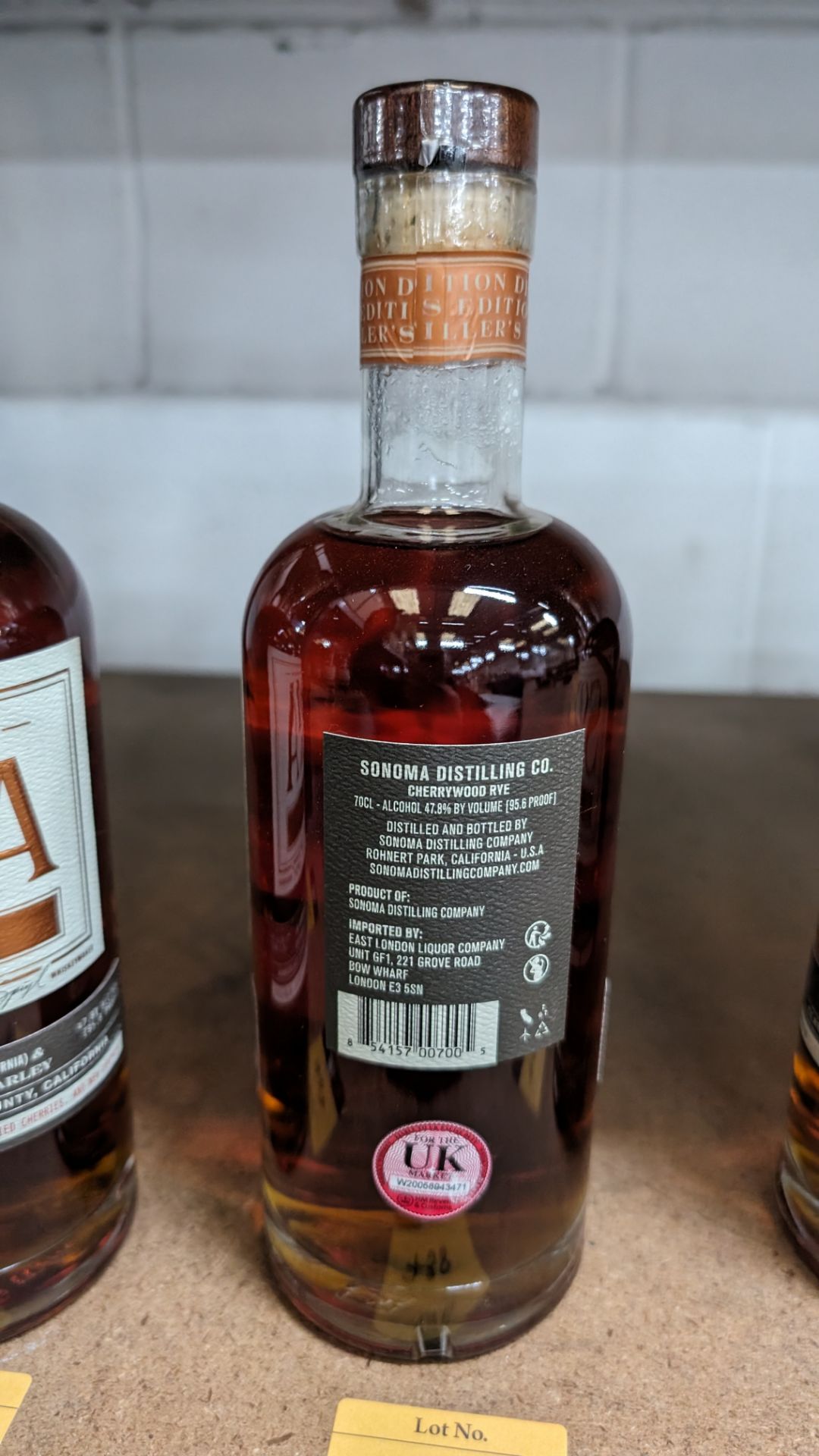 1 off 700ml bottle of Sonoma Cherrywood Rye Whiskey. 47.8% alc/vol (95.6 proof). Distilled and bot - Image 3 of 5