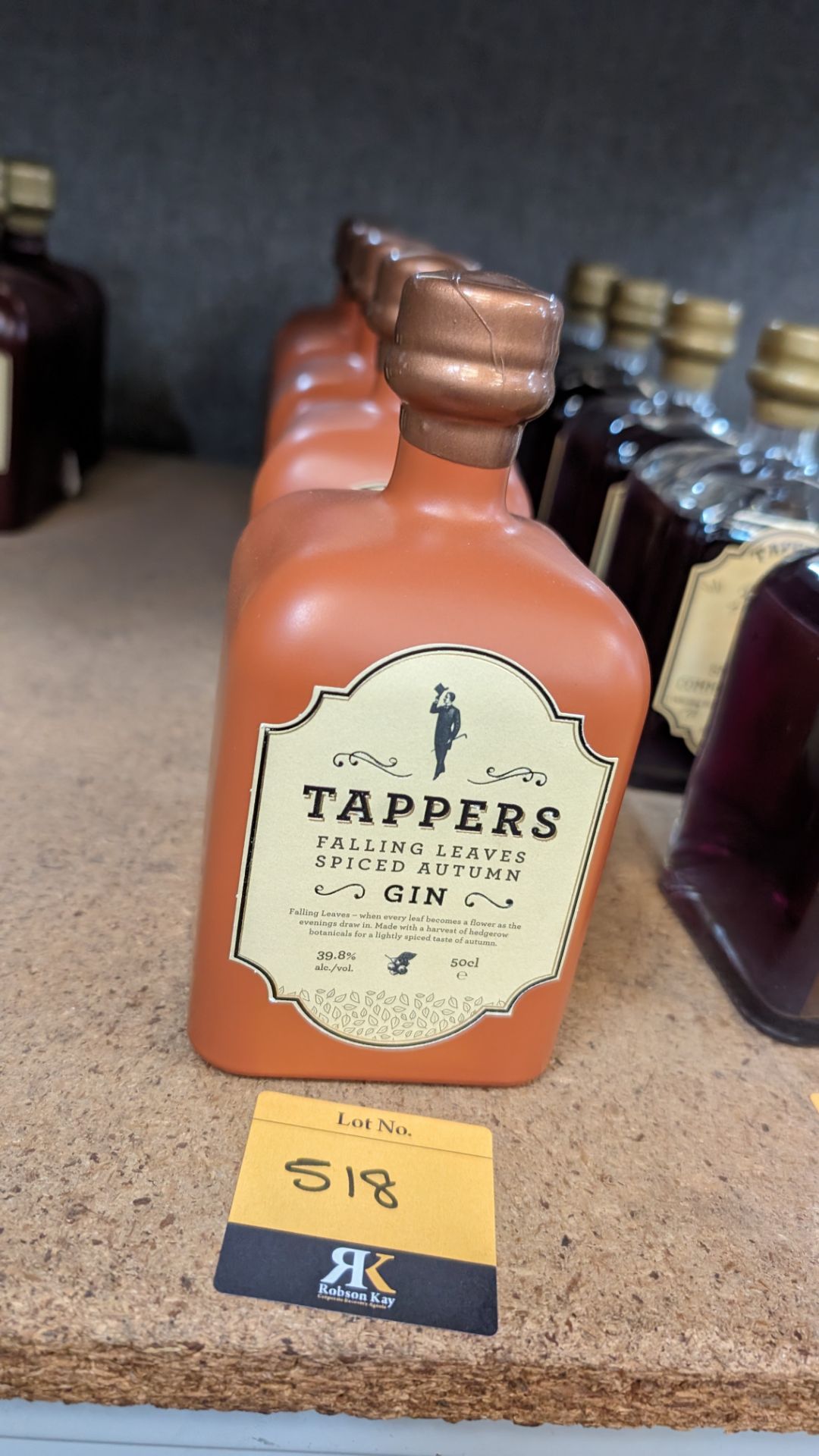 5 off 500ml bottles of Tappers 39.8% ABV Falling Leaves Spiced Autumn Gin. Sold under AWRS number X - Image 2 of 4
