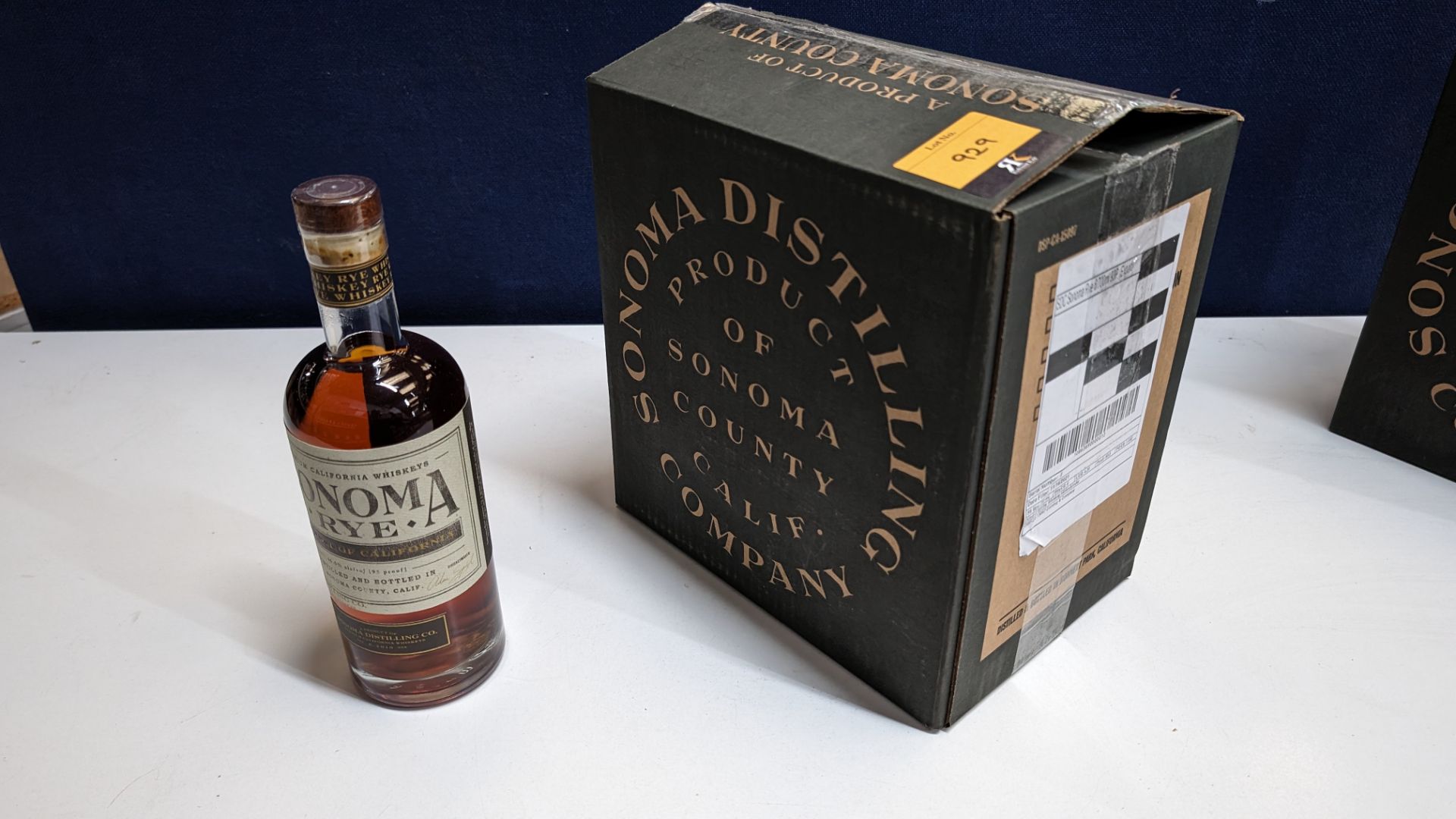 6 off 700ml bottles of Sonoma Rye Whiskey. In Sonoma branded box which includes bottling details on