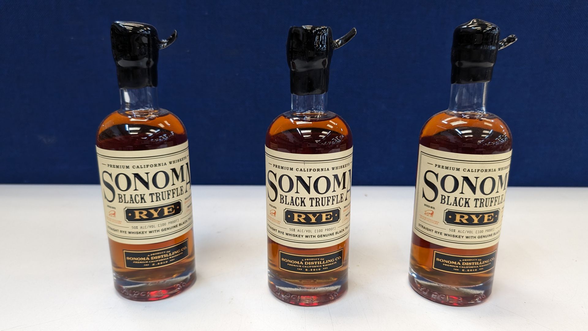 3 off 375ml bottles of Sonoma Black Truffle Rye Whiskey. 50% alc/vol (100 proof). Straight rye whi - Image 2 of 8